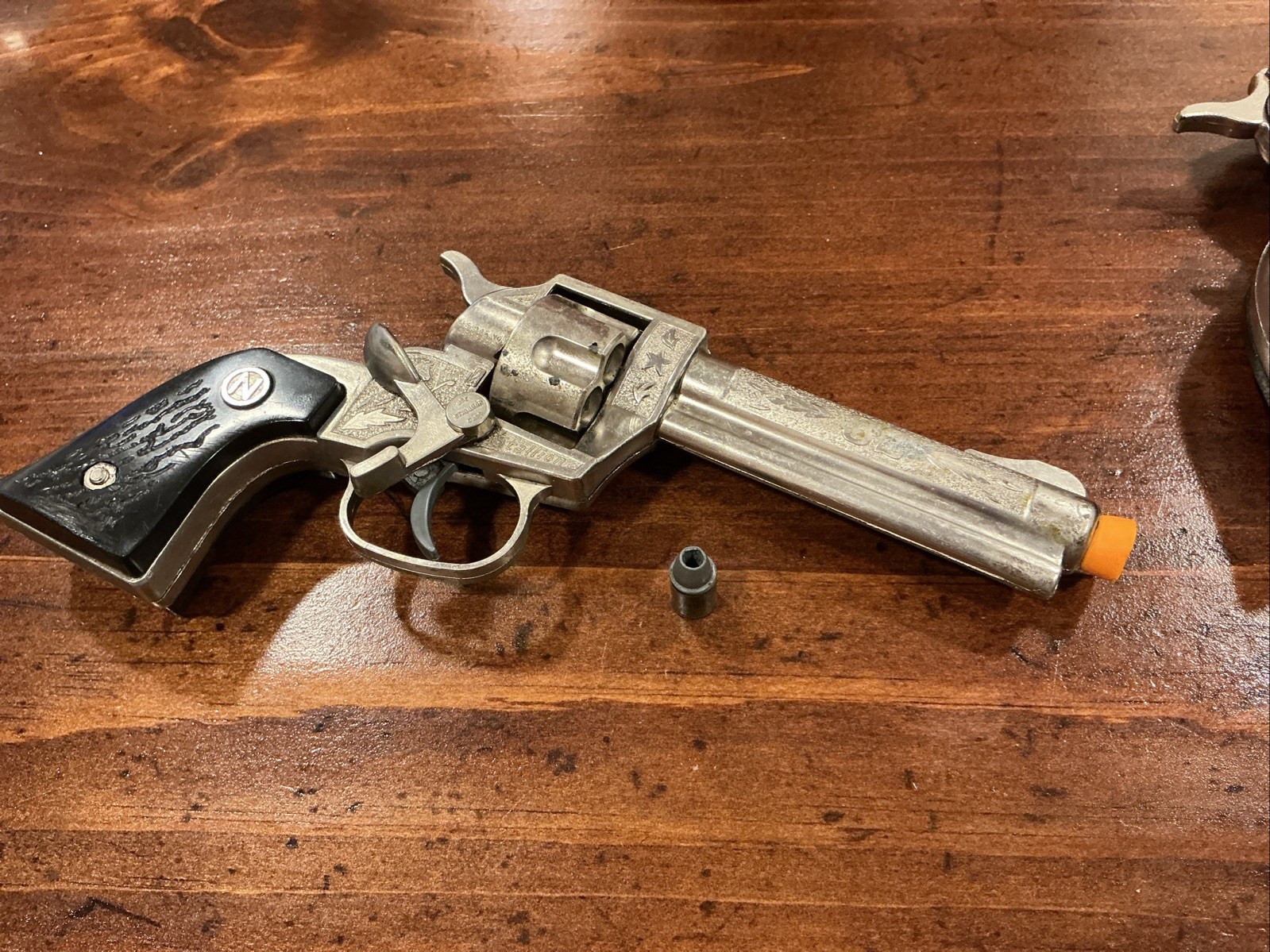 (2) Vintage Nichols Stallion 32 toy cap pistols 11 Two-part Cap Bullets (2) Vintage Nichols Stallion 32 toy cap pistols 11 Two-part Cap Bullets