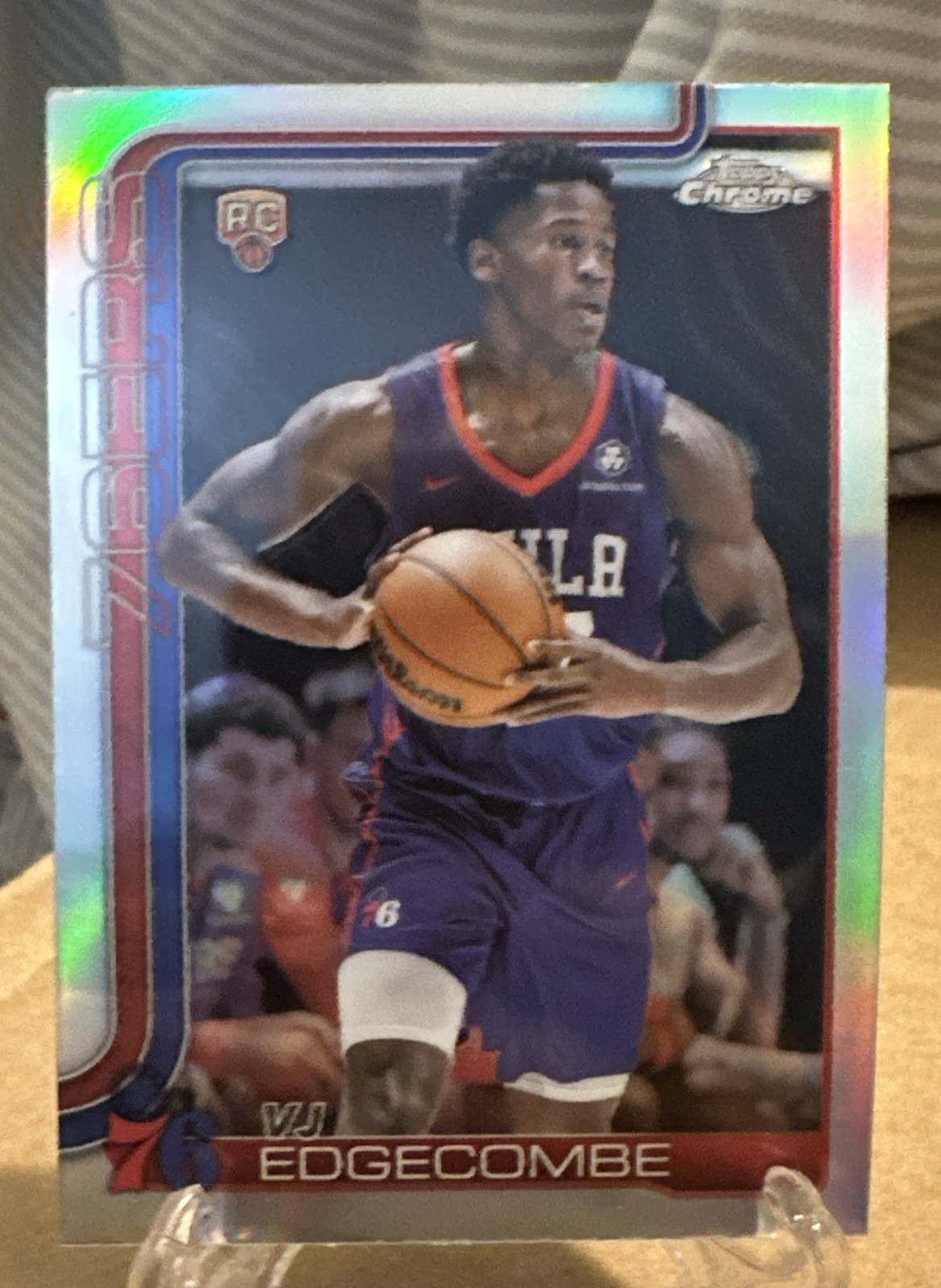 2025-26 Topps Chrome - VJ Edgecombe #253 Refractor (RC) 2025-26 Topps Chrome - VJ Edgecombe #253 Refractor (RC)