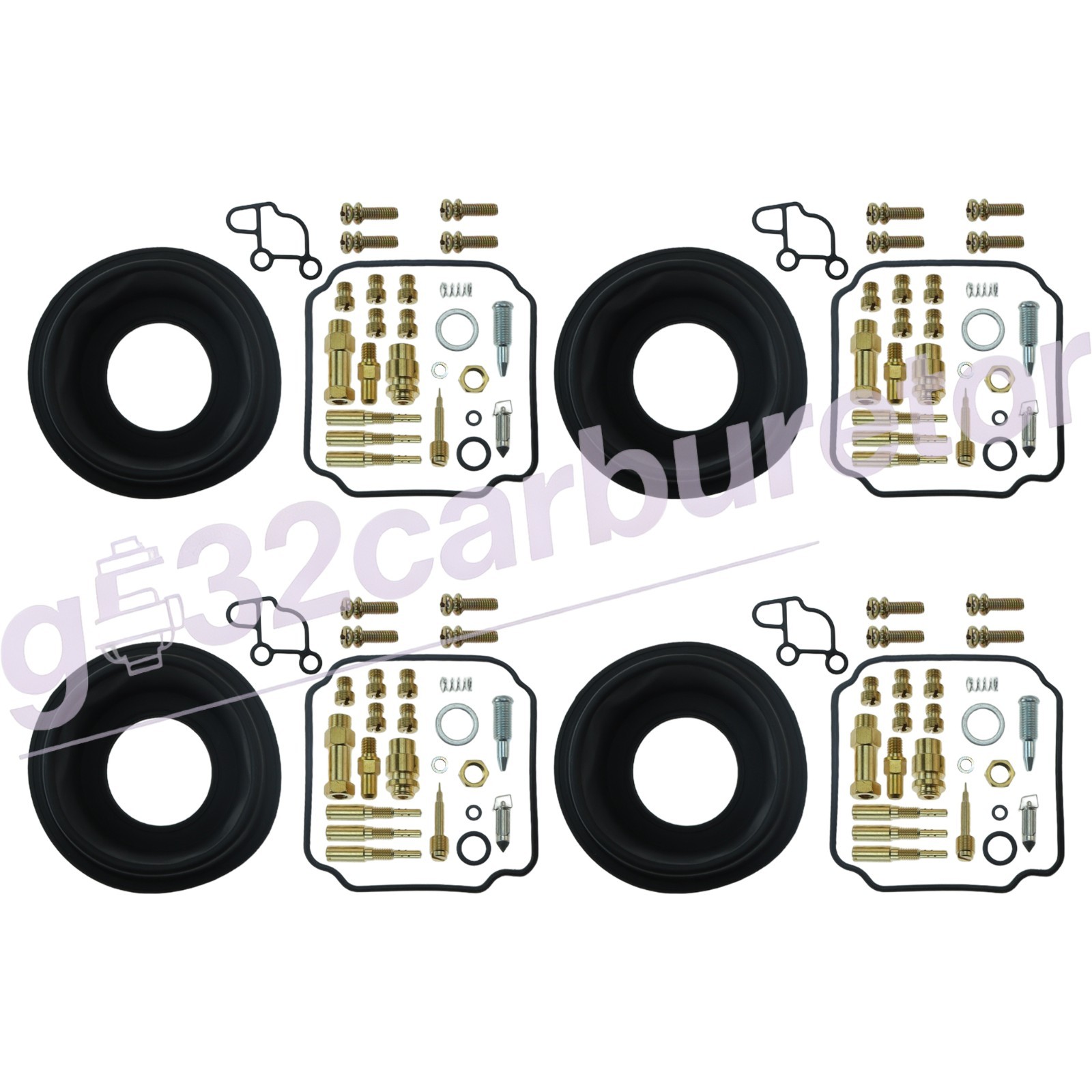 4set Carburetor Rebuild Repair Kit For Yamaha FZR400 1WG 3EN 1986 1987 -1990