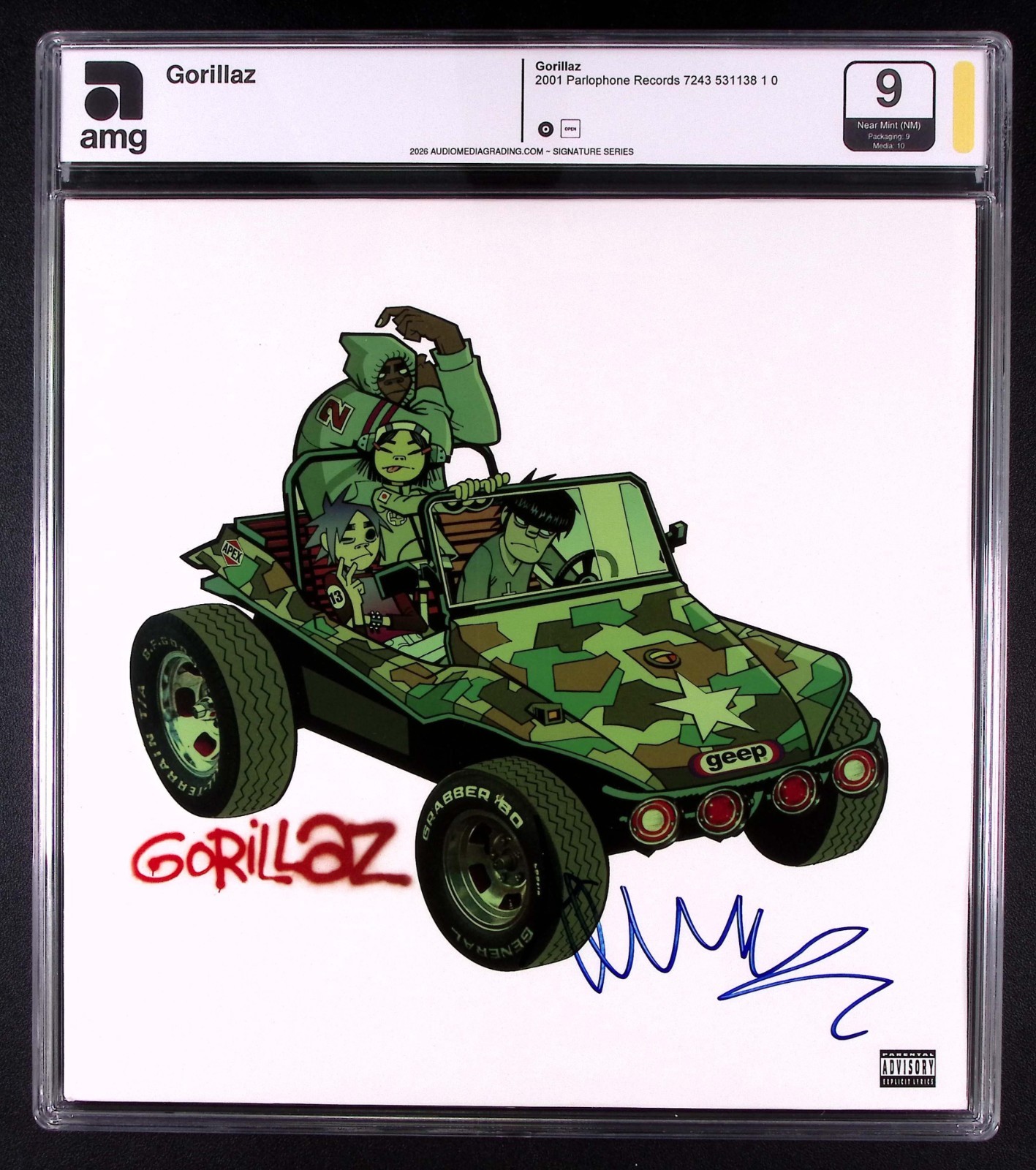 DAMON ALBARN SIGNED GORILLAZ SELF-TITLED VINYL RECORD-BECKETT