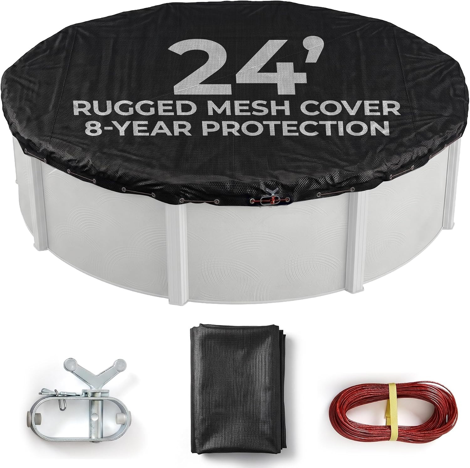 Arctic Armor 24-Ft round Rugged Mesh Pool Cover for Winter