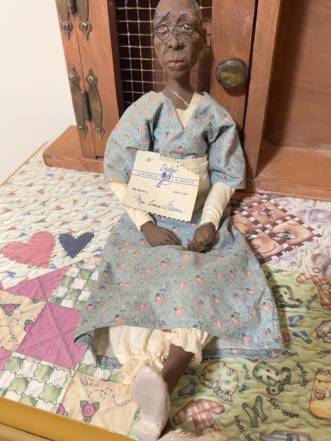 Vintage 1991 Daddy’s Long Legs Mrs Anna Sheen Doll Original Tag KVK Vintage 1991 Daddy’s Long Legs Mrs Anna Sheen Doll Original Tag KVK