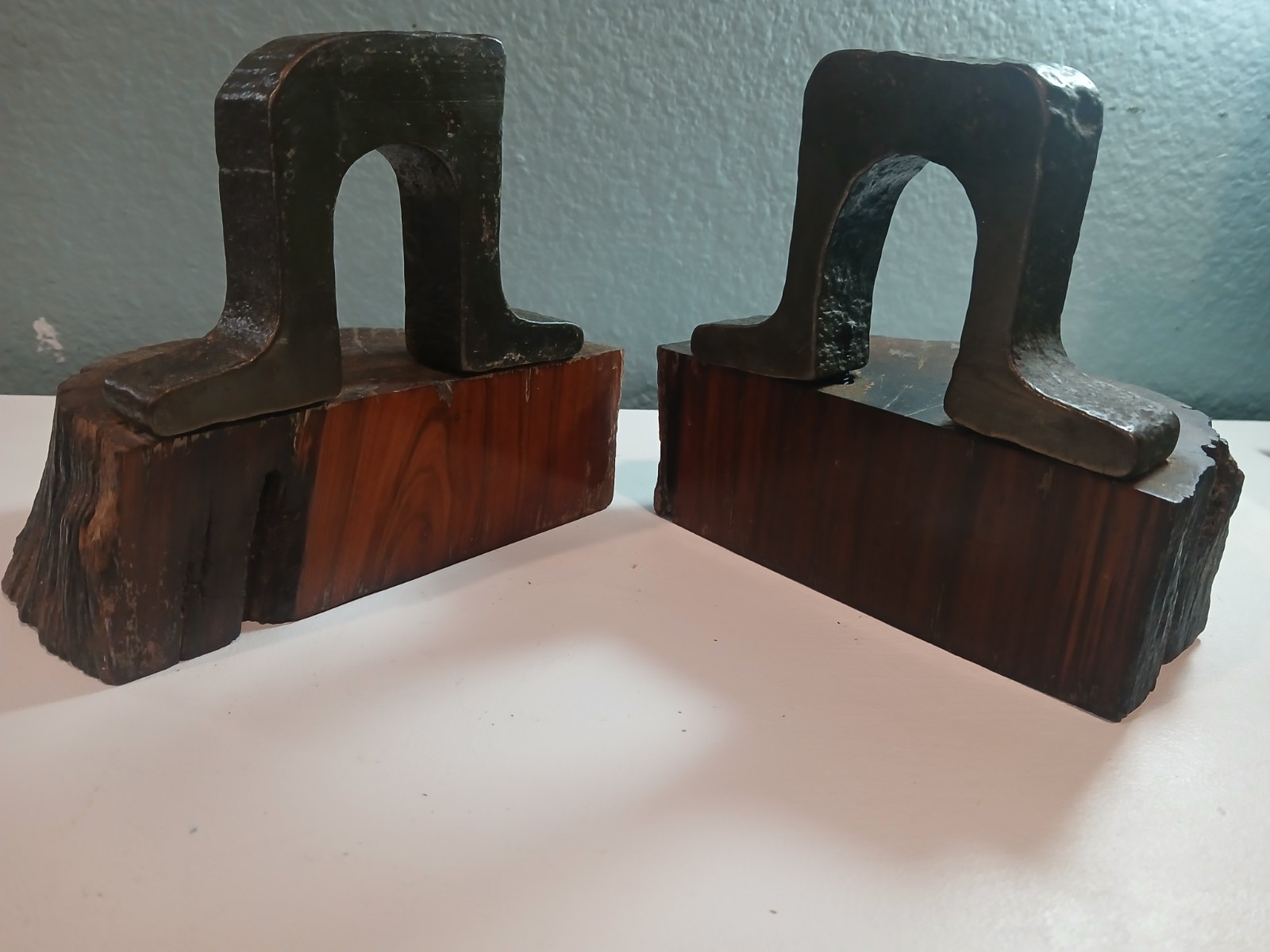 Vintage Panama Railroad Bookends 1853 1869 Authentic Track Rail Lignum Vitae Tie Vintage Panama Railroad Bookends 1853 1869 Authentic Track Rail Lignum Vitae Tie