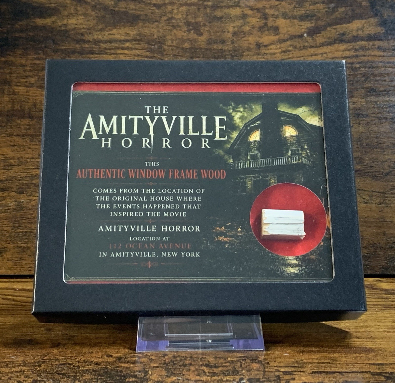Amityville Horror House Window Relic Authentic Wood Artifact COA