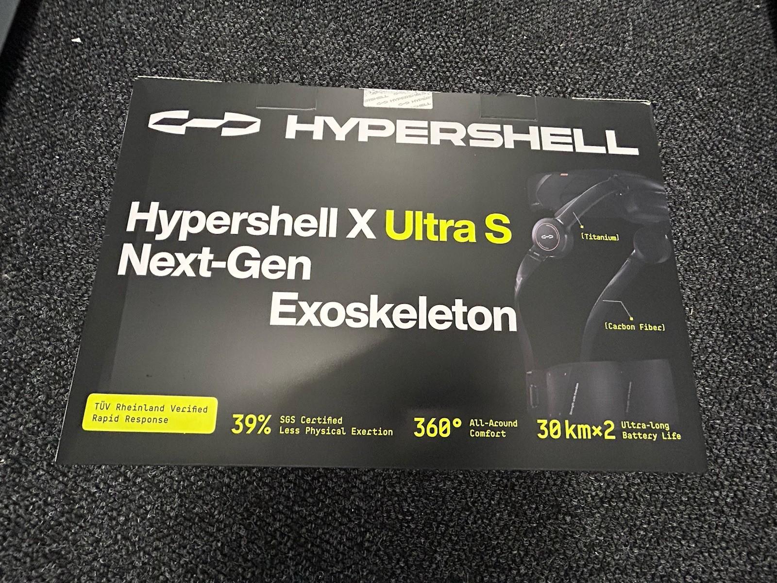 Hypershell X Ultra S Exoskeleton Black w/ 360° Multi-angle Comfort Hypershell X Ultra S Exoskeleton Black w/ 360° Multi-angle Comfort