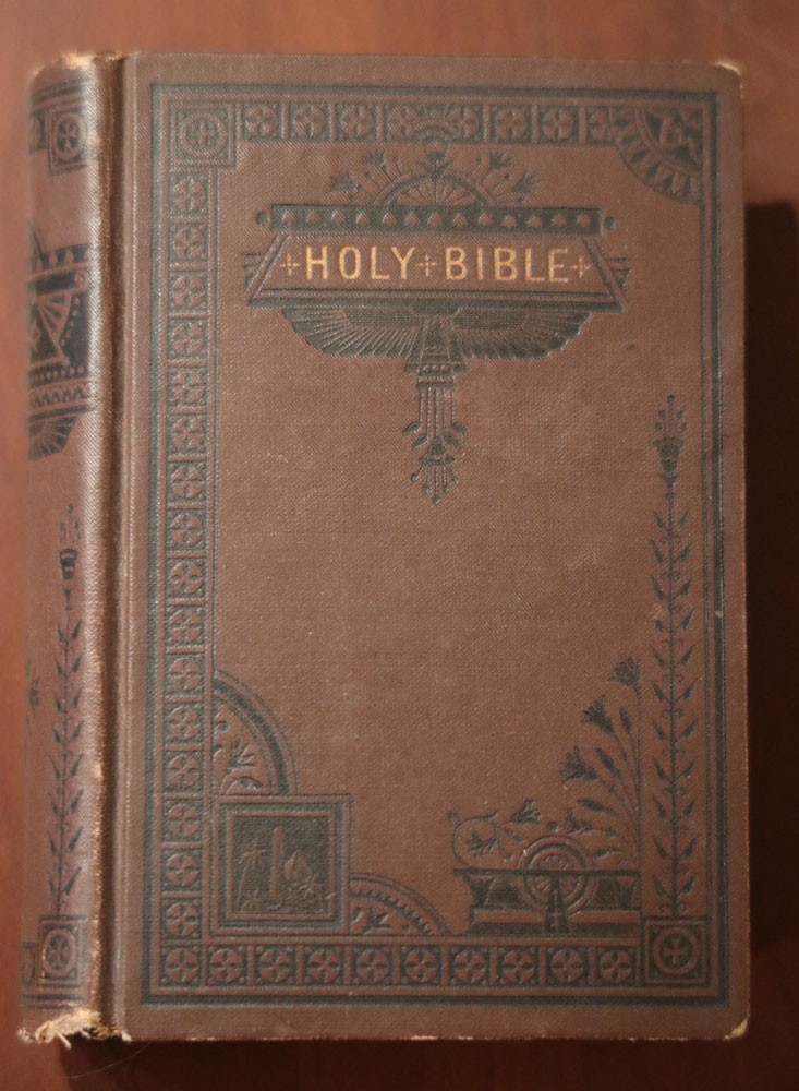 Antique 1882 HOLY BIBLE American Bible Society 4\