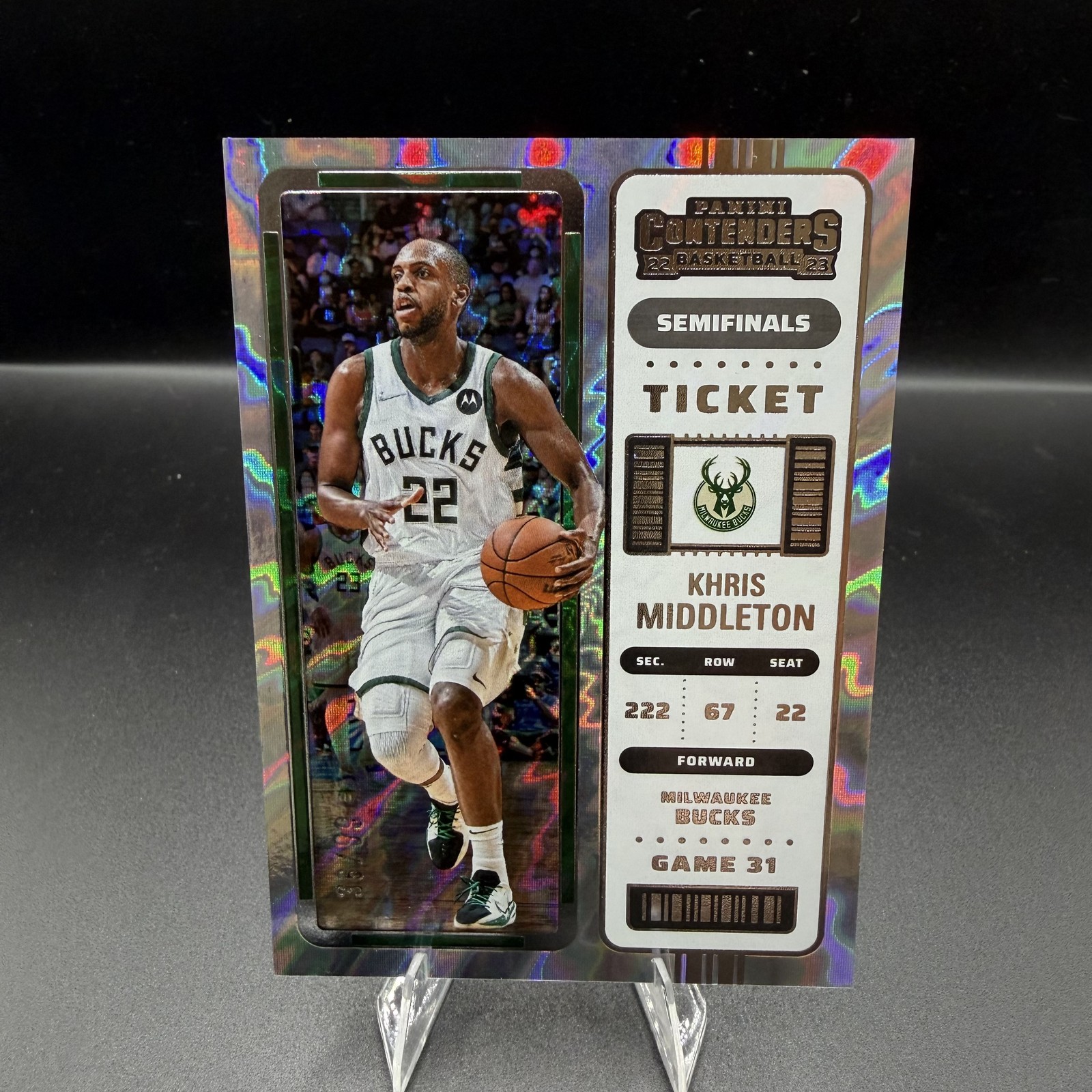 2022-23 Panini Contenders #37 Khris Middleton Semifinal Ticket #/99