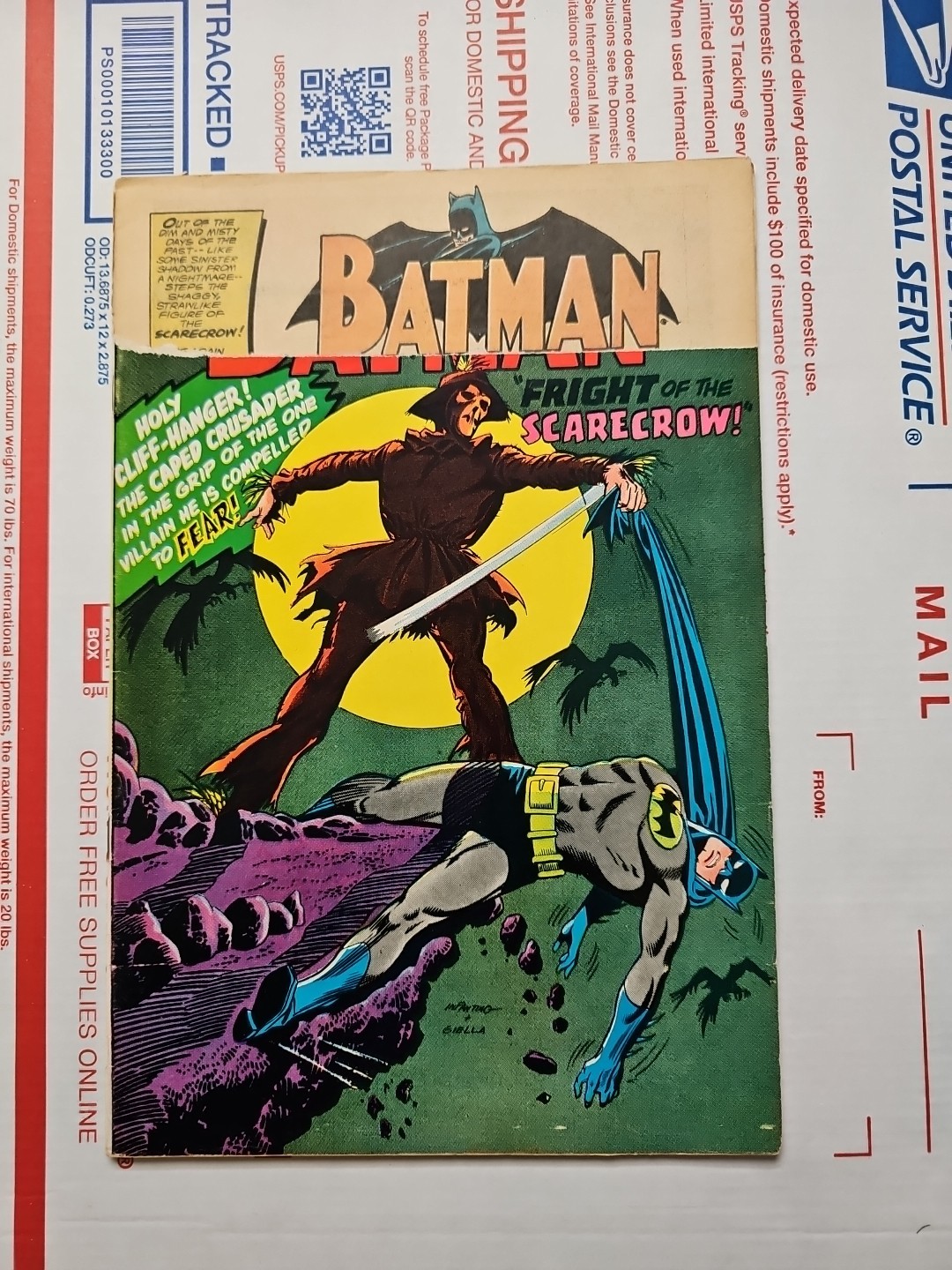 Batman 189 1967 1st SA Scarecrow FAIR CONDITION RANGE LOOSE CENTER FOLD Batman 189 1967 1st SA Scarecrow FAIR CONDITION RANGE LOOSE CENTER FOLD