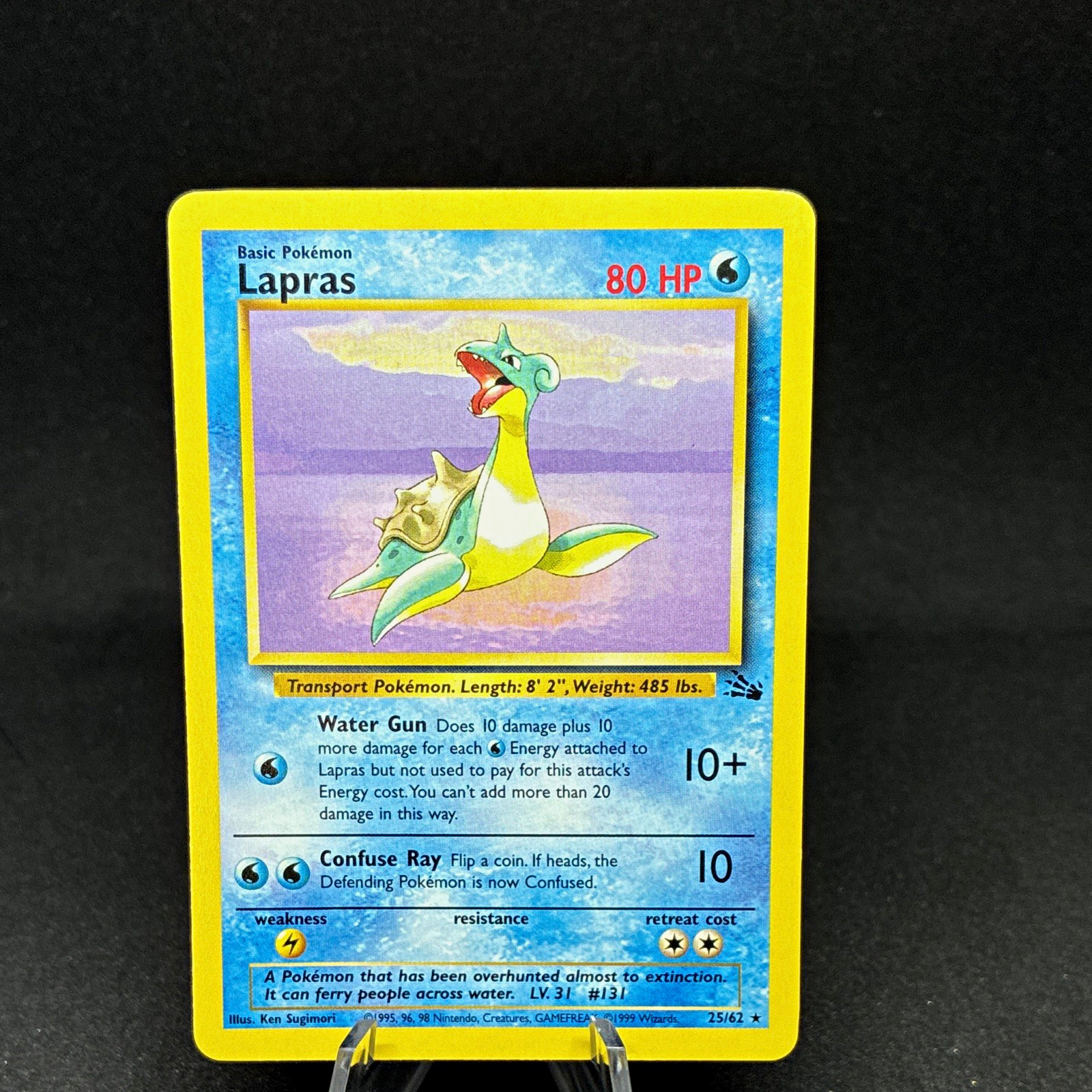 Wizards of the Coast Pokémon TCG Lapras 25/62 Fossil Rare Holo ENG