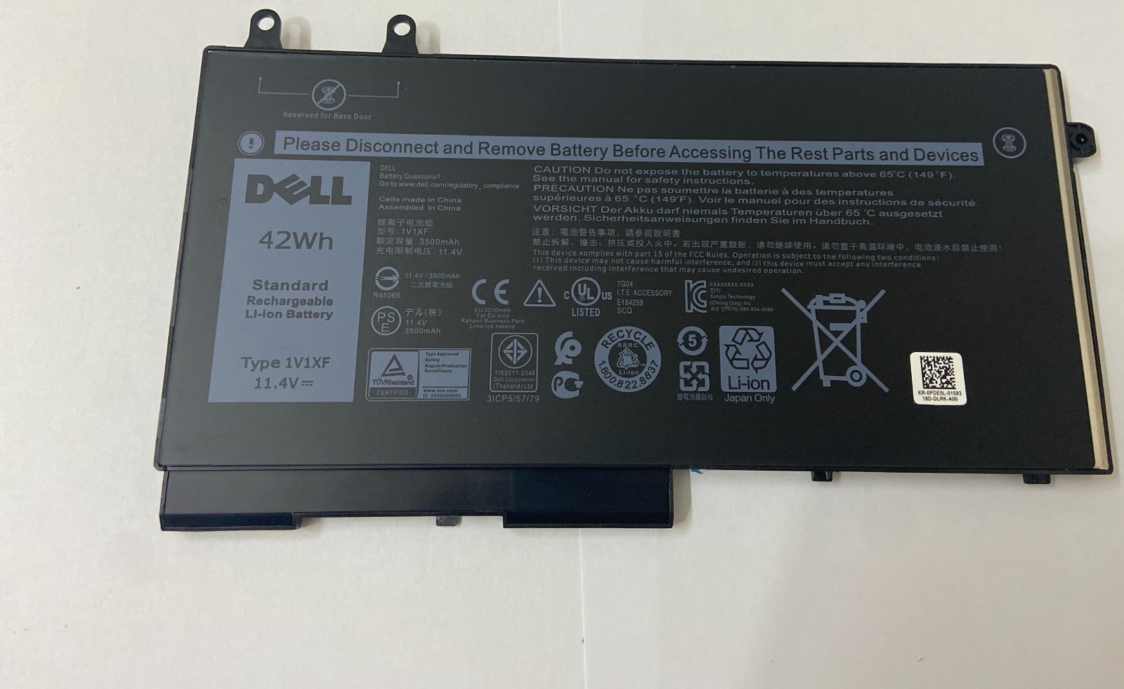 NEW Genuine 1V1XF 27W58 R8D7N Battery For Latitude 5500 5510 Precision 3540 3550