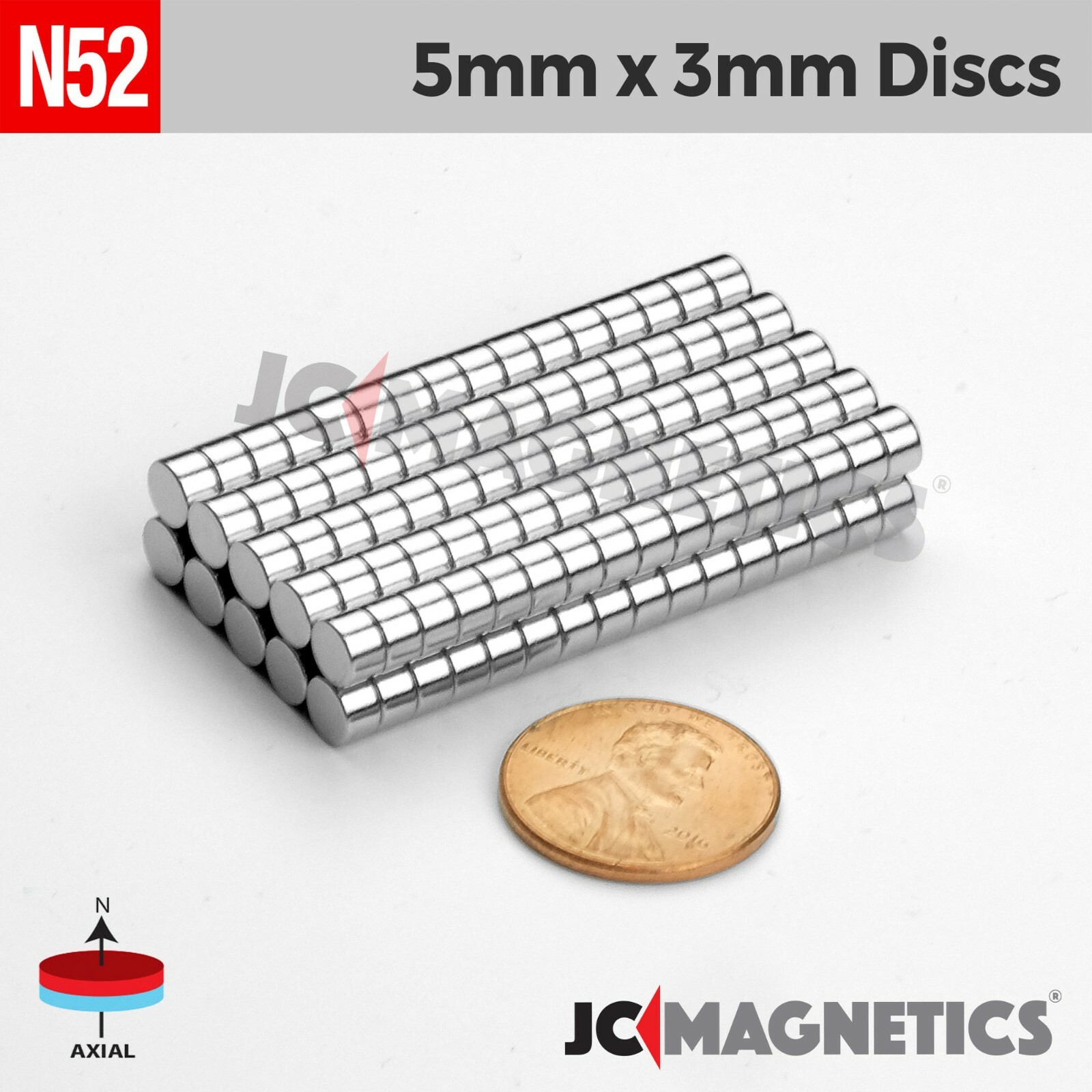5mm x 3mm N52 Round Disc Rare Earth Neodymium Magnet 5x3mm