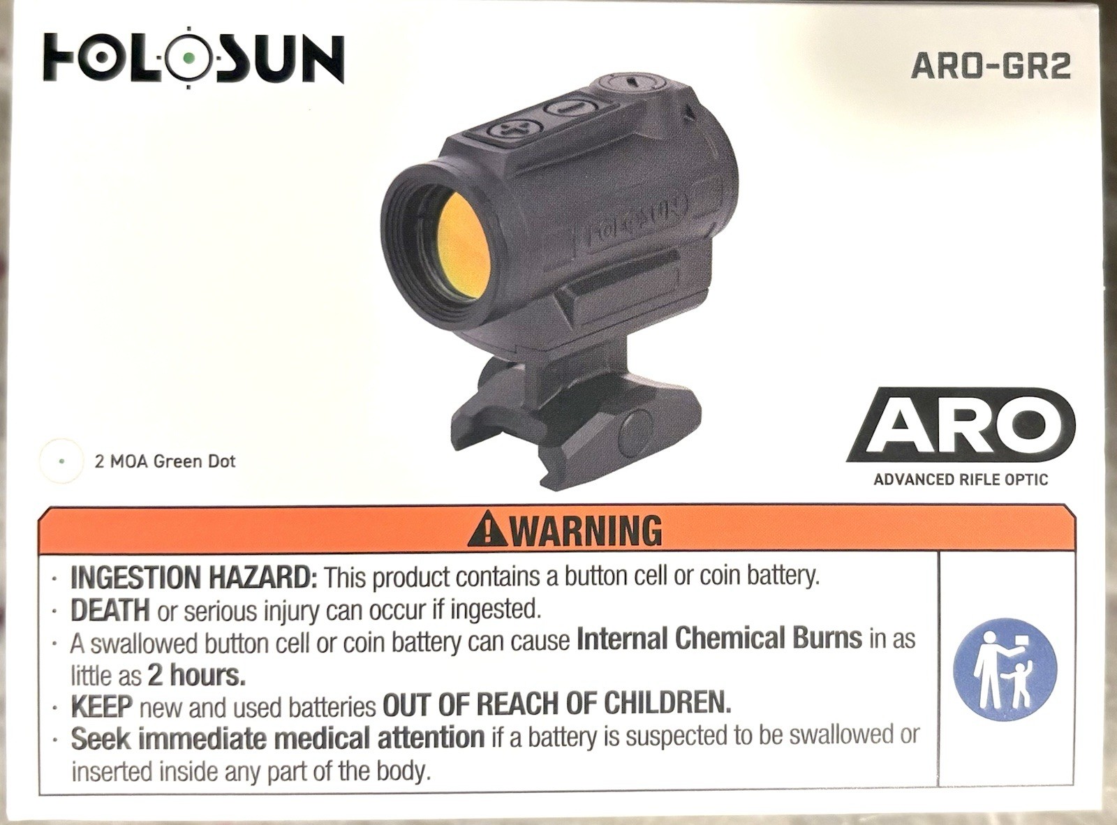 Brand New Holosun ARO-CORE Enclosed Green Dot 2 MOA Sight