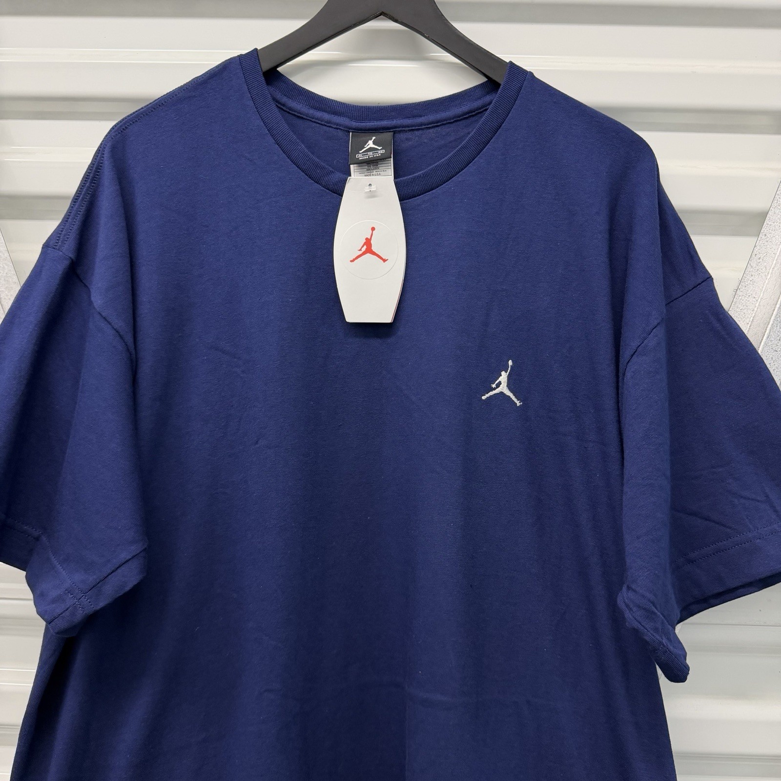 Vintage Nike Air Jordan Embroidered T Shirt Men’s XL Blue Deadstock 90s Y2K NWT