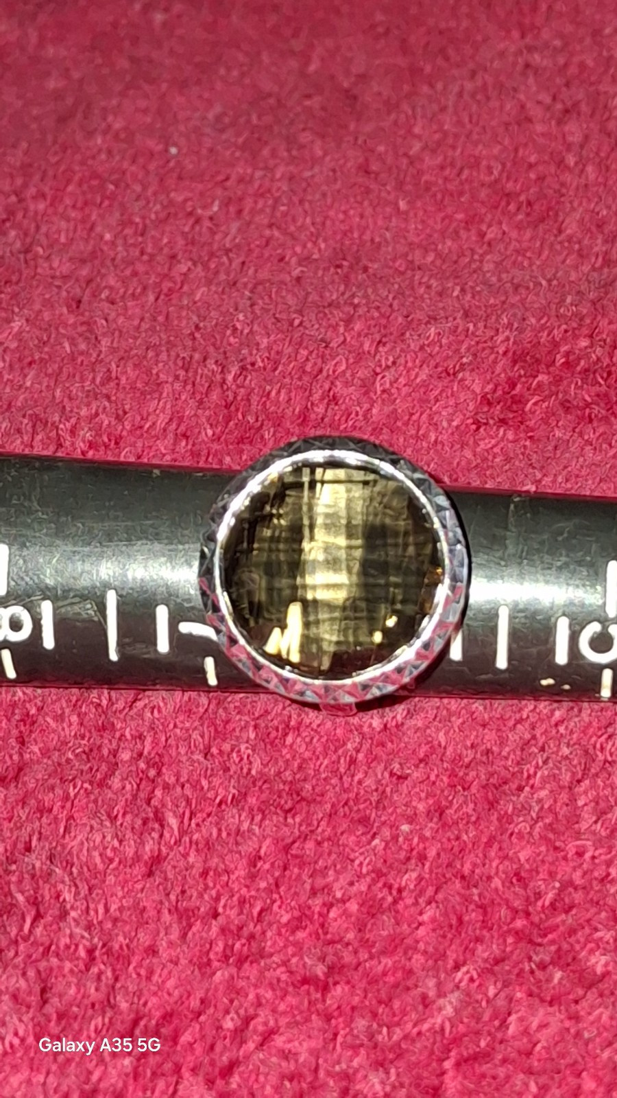 Vtg 14k White Gold Ring Smokey Quartz Dublin Ireland Maker Mark 20+ct Sz 6.5
