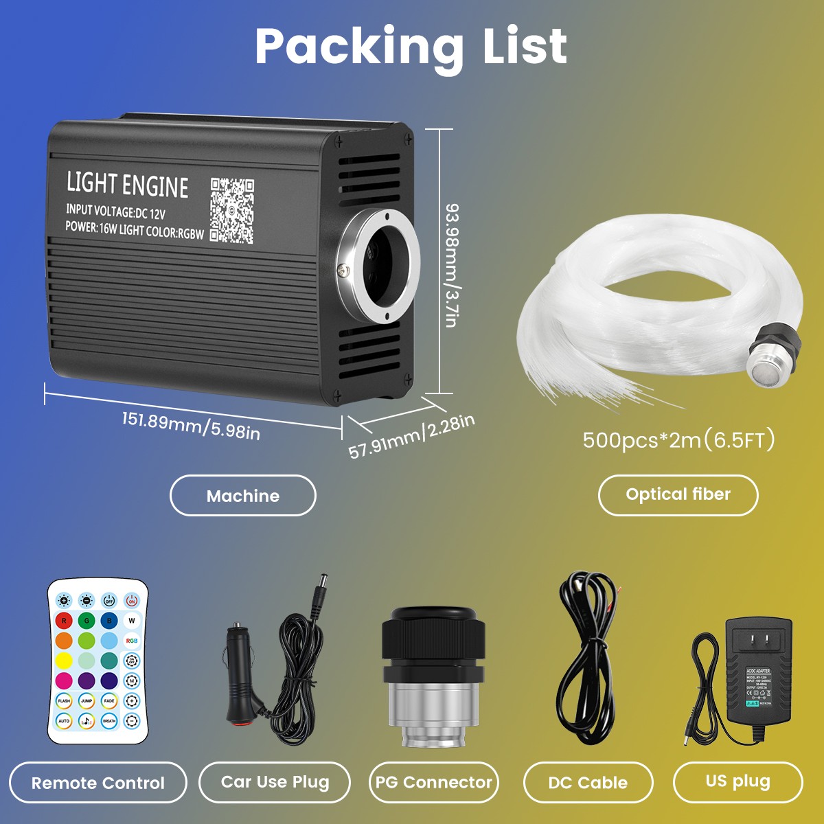 500-1300PC Car Home Headliner Twinkle Meteor Shooting Star Light Fiber Optic Kit