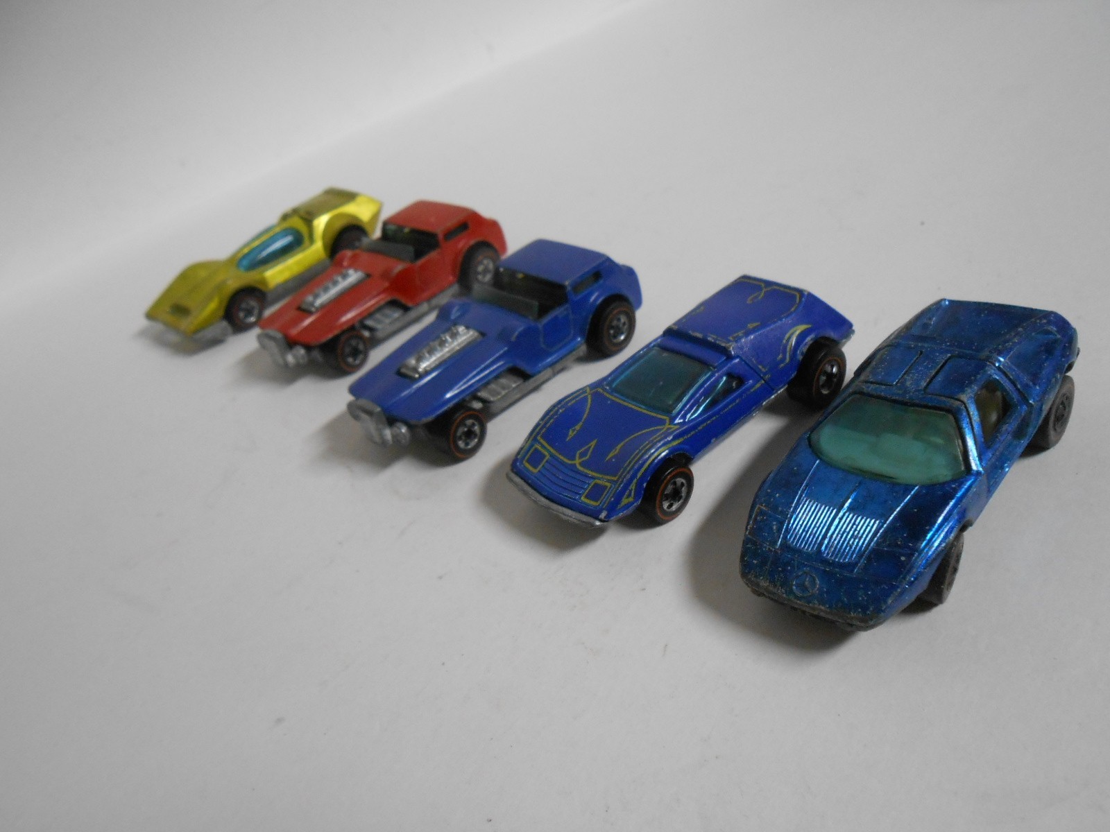 Vintage Hot Wheels Redline Lot Mercedes Benz C-111 Buzz-off Hiway Robber Bugeye