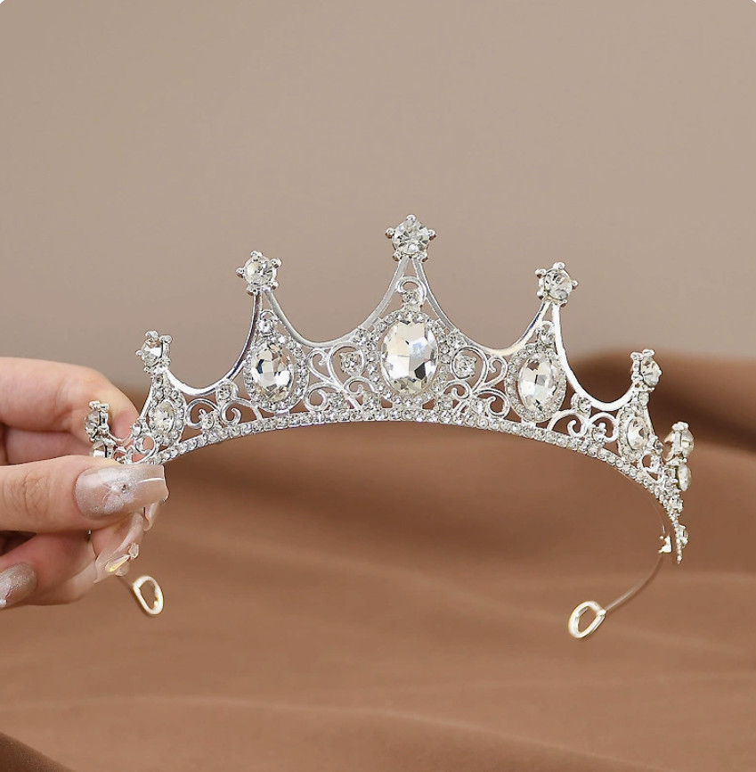 Children\'s Princess Crown Crystal Tiara Girls Accessories High-end Atmosphere
