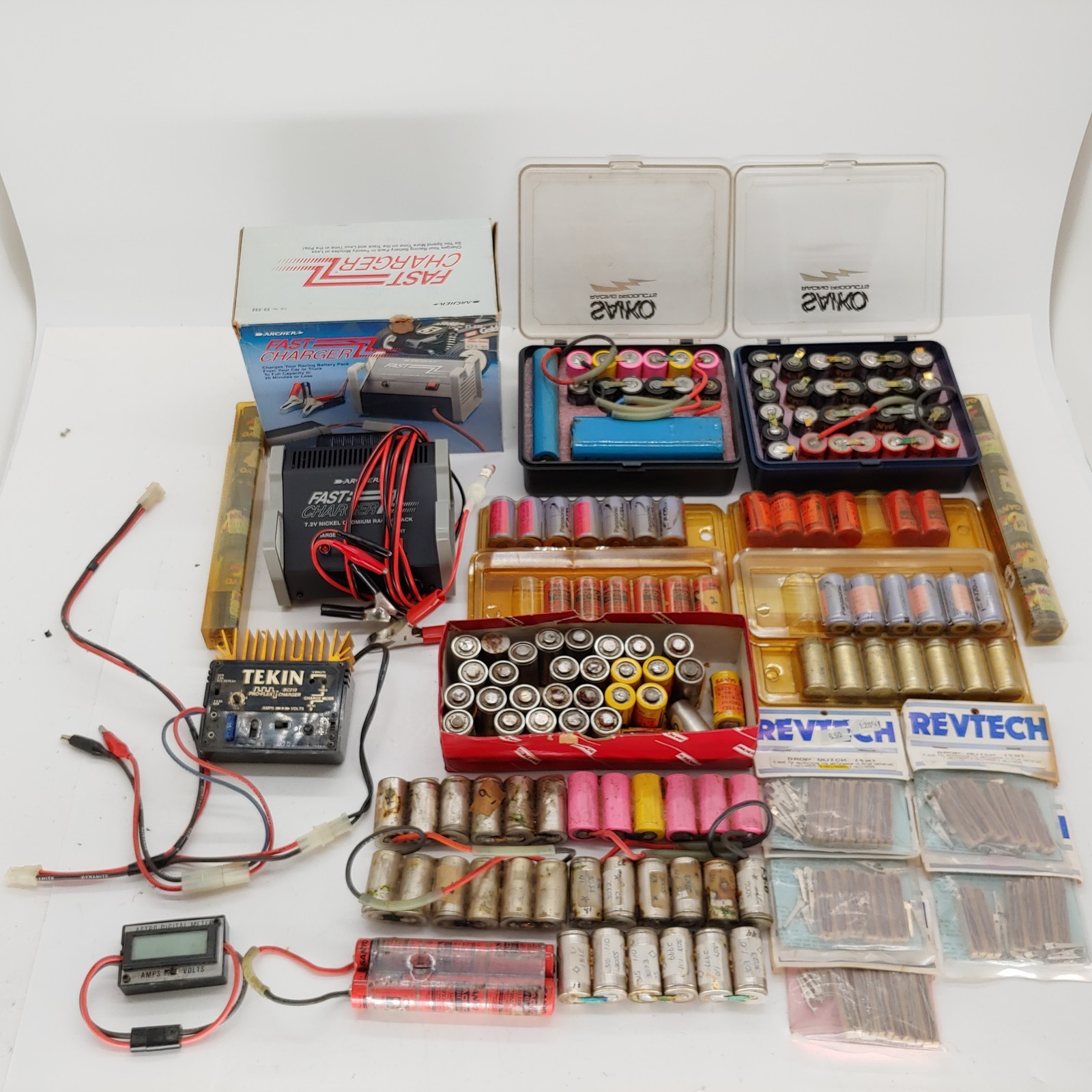 Super Old Vintage Nickel Battery Items Lot Radio Shack Archer Tekin BC210