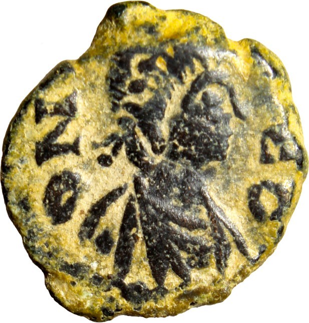 VERY RARE Minimis Leo I Æ 12mm. Cyzicus(?), AD 457-474. [D N L]E(retrograde)