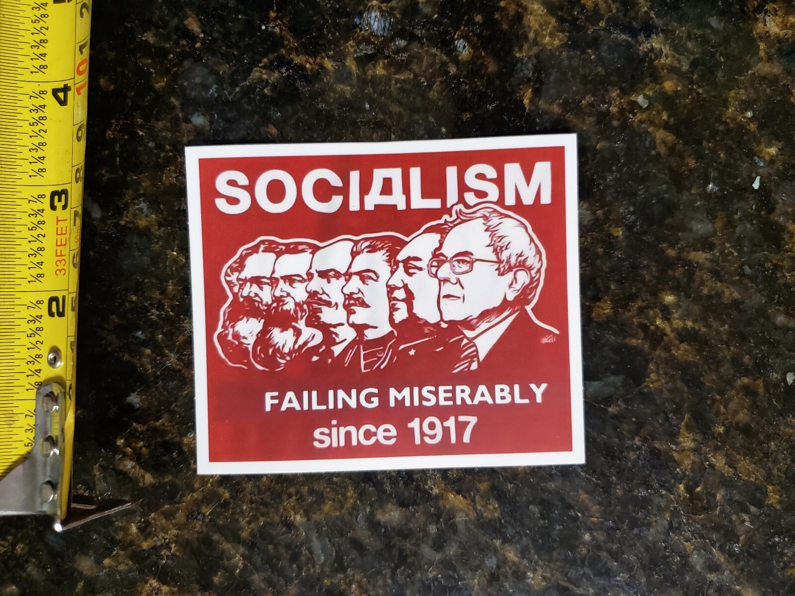 Funny Political sticker Bernie Sanders Democratic SOCIALISM SUCKS