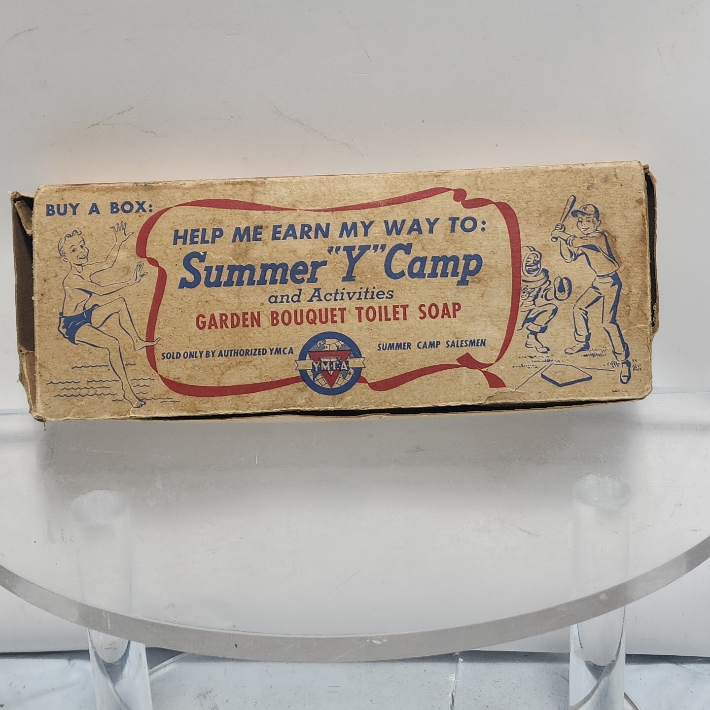 1950s YMCA Summer Y Camp Fundraiser 3 Vintage Garden Bouquet Soap Original Box