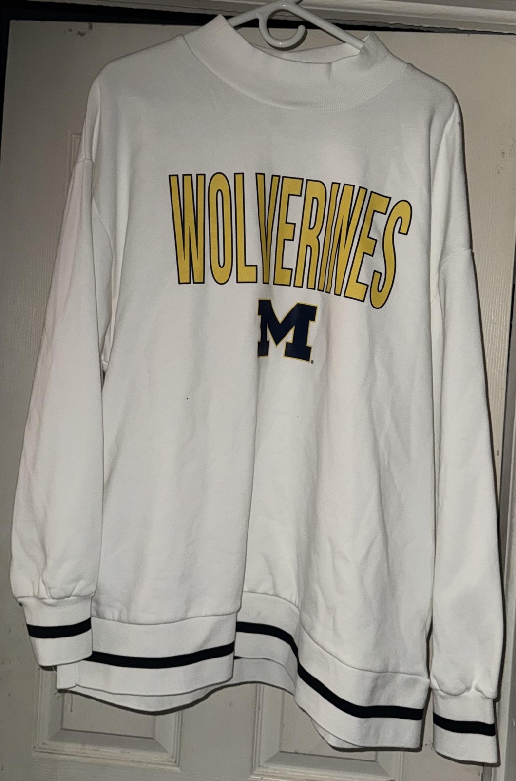 Michigan Wolverines Sweatshirt Womens 2XL White NCAA Football Gameday Couture