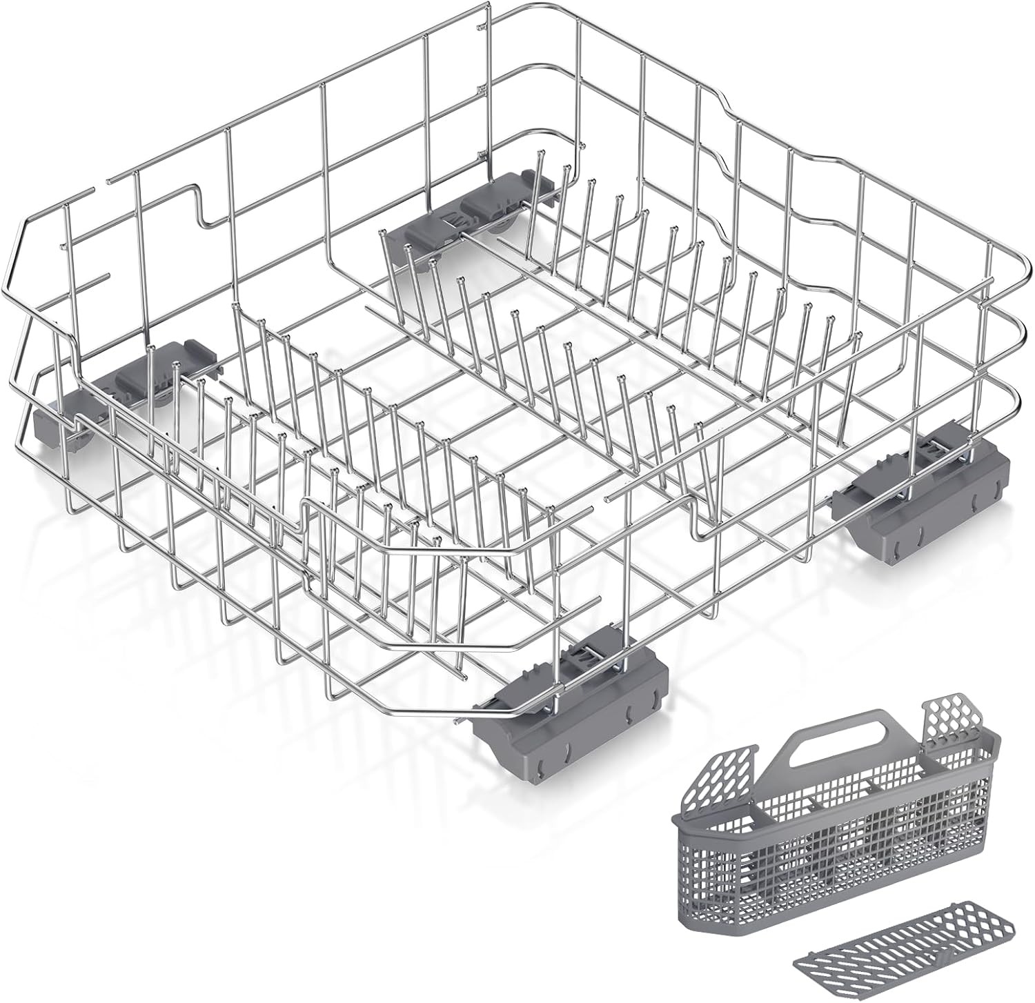 Upgrad WD28X34744 WD28X26099 Dishwasher Lower Dishrack for GE WD28X28918 W/Wheel