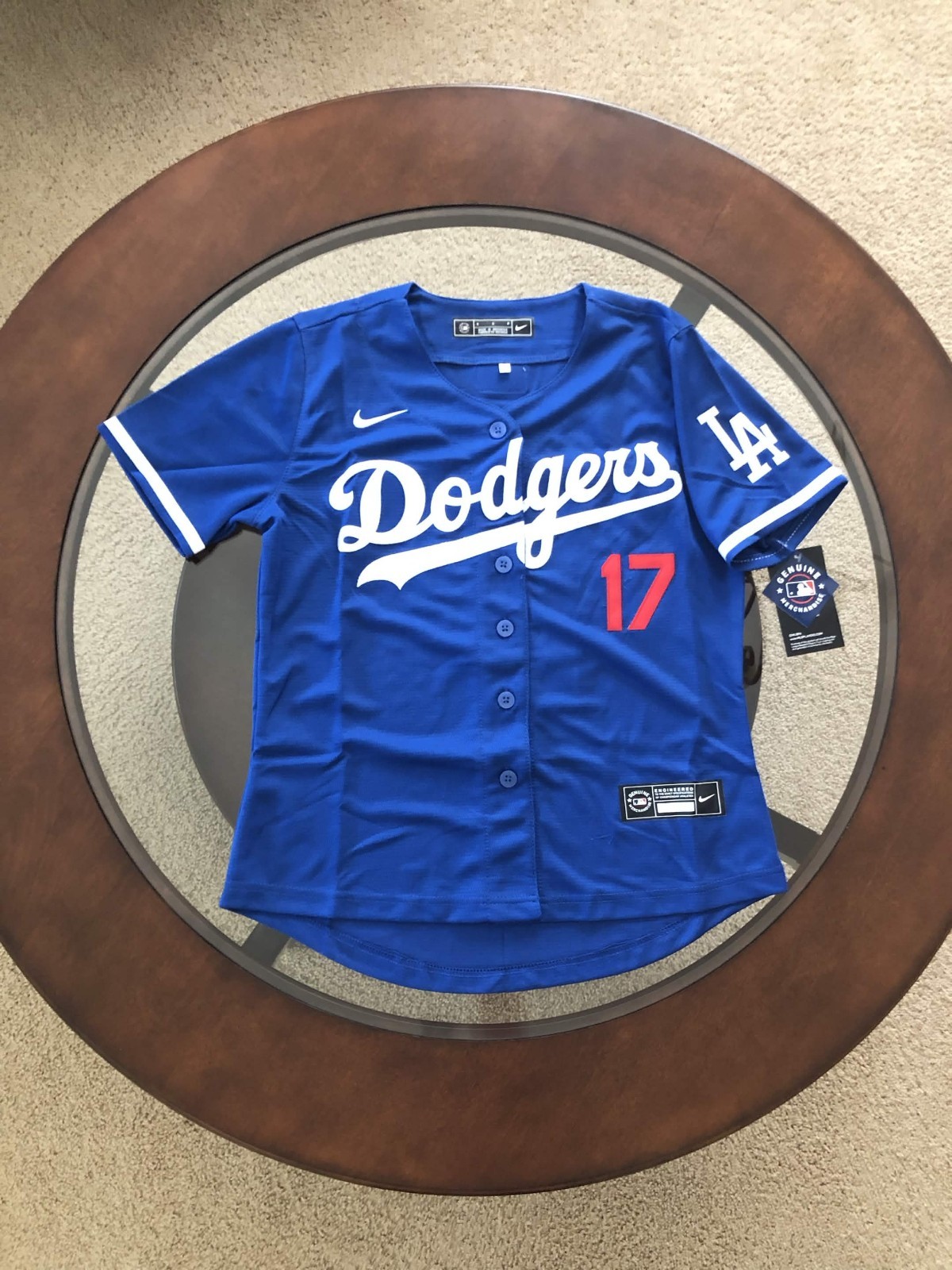 sNWT Shohei Ohtani Dodgers Women's Medium Blue Away Jersey Stitched #17 sNWT Shohei Ohtani Dodgers Women's Medium Blue Away Jersey Stitched #17
