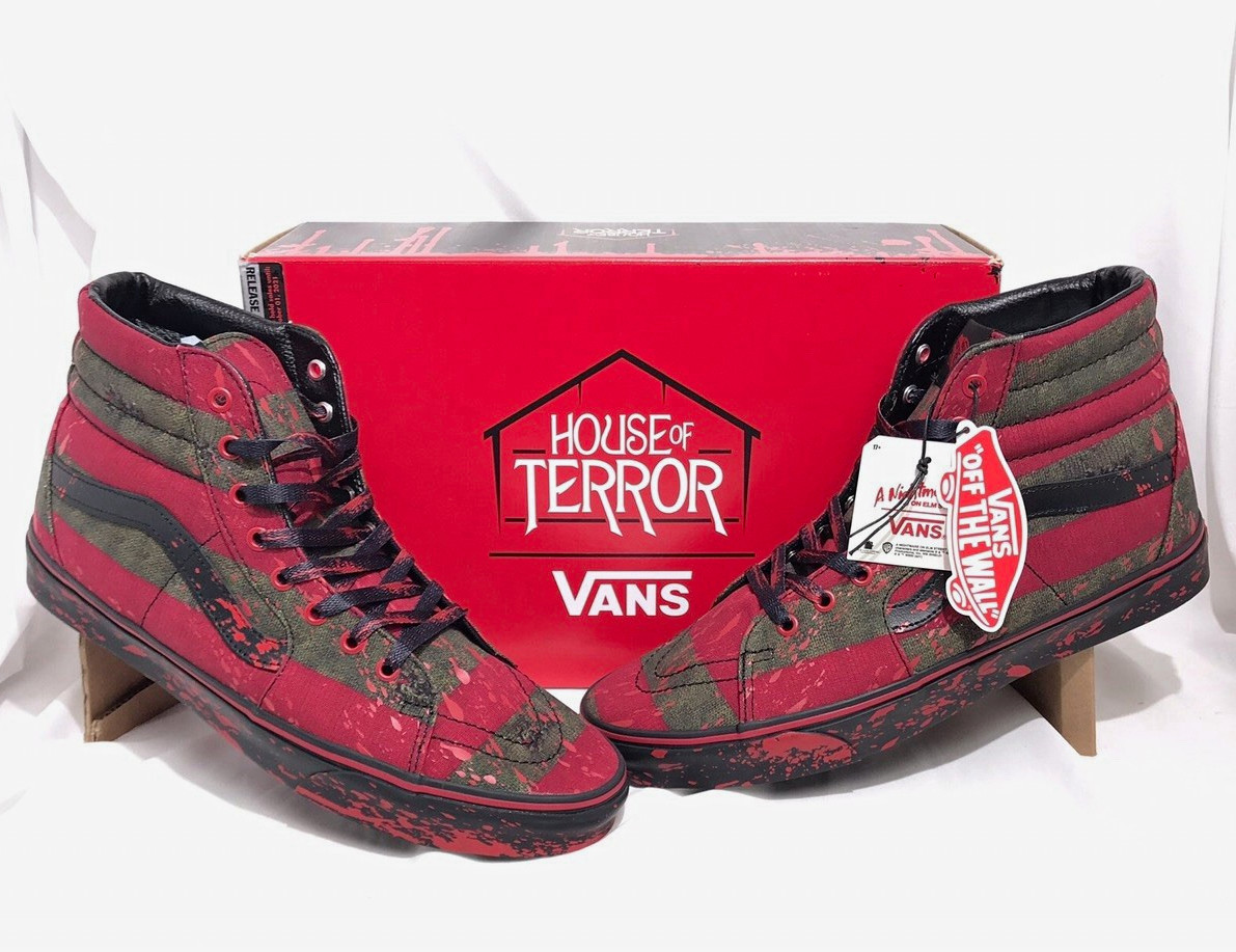 VANS House of Terror Sk8-Hi High-Top Skateboarding Shoes Red US 9.5 Medium D VANS House of Terror Sk8-Hi High-Top Skateboarding Shoes Red US 9.5 Medium D