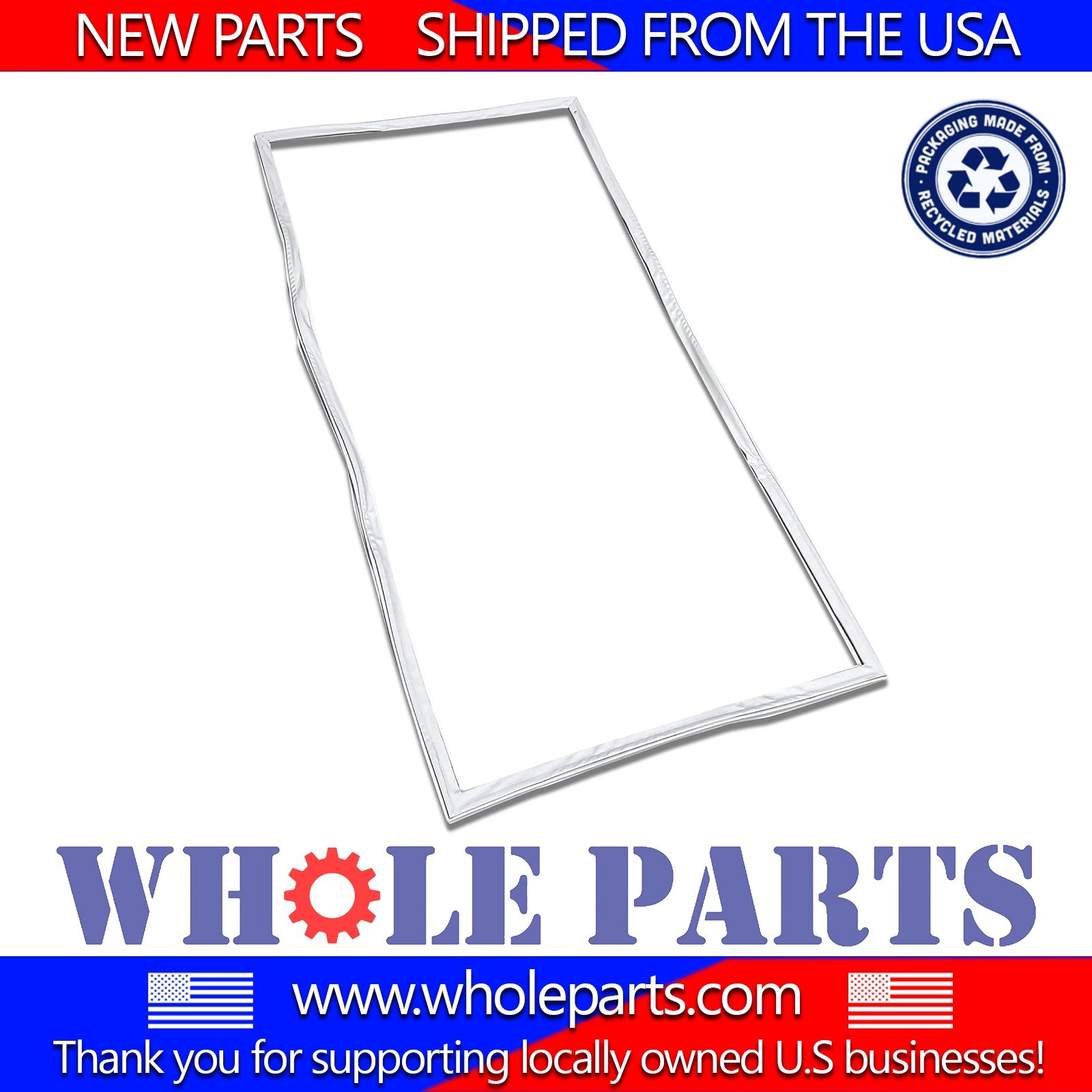New 241778301 Refrigerator French Door Gasket (White) for Frigidaire