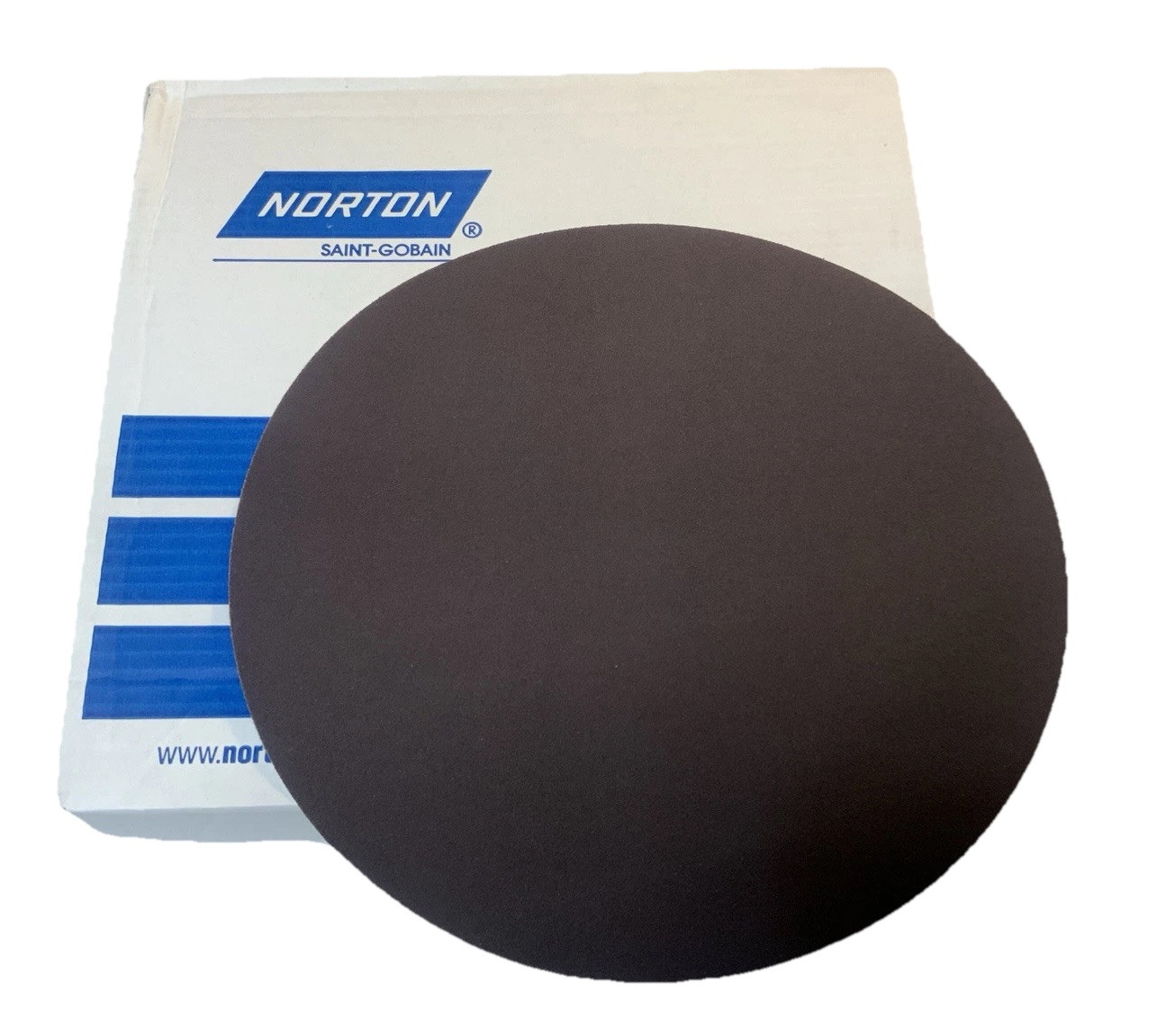 Norton 66261136615 12” Gemini R228 Premium AO Cloth PSA Discs 80 Grit 10 pack