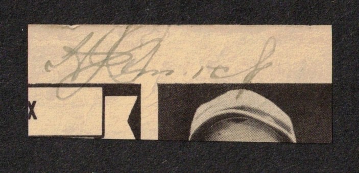 Herb Pennock Original Signed Autograph Cut Signature New York Yankees w/ JSA LOA