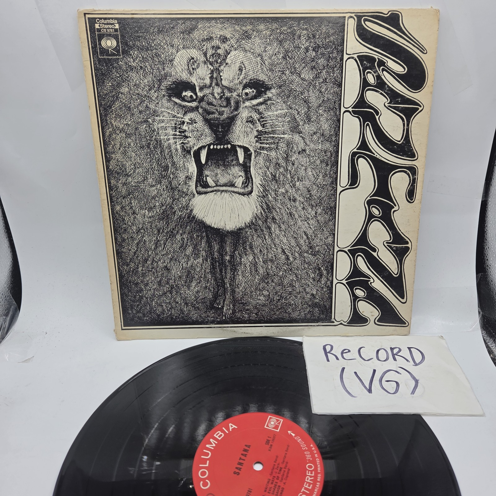 Santana Self-Titled Vinyl LP Columbia Evil Ways Soul Sacrifice 2 Eye '69 VG
