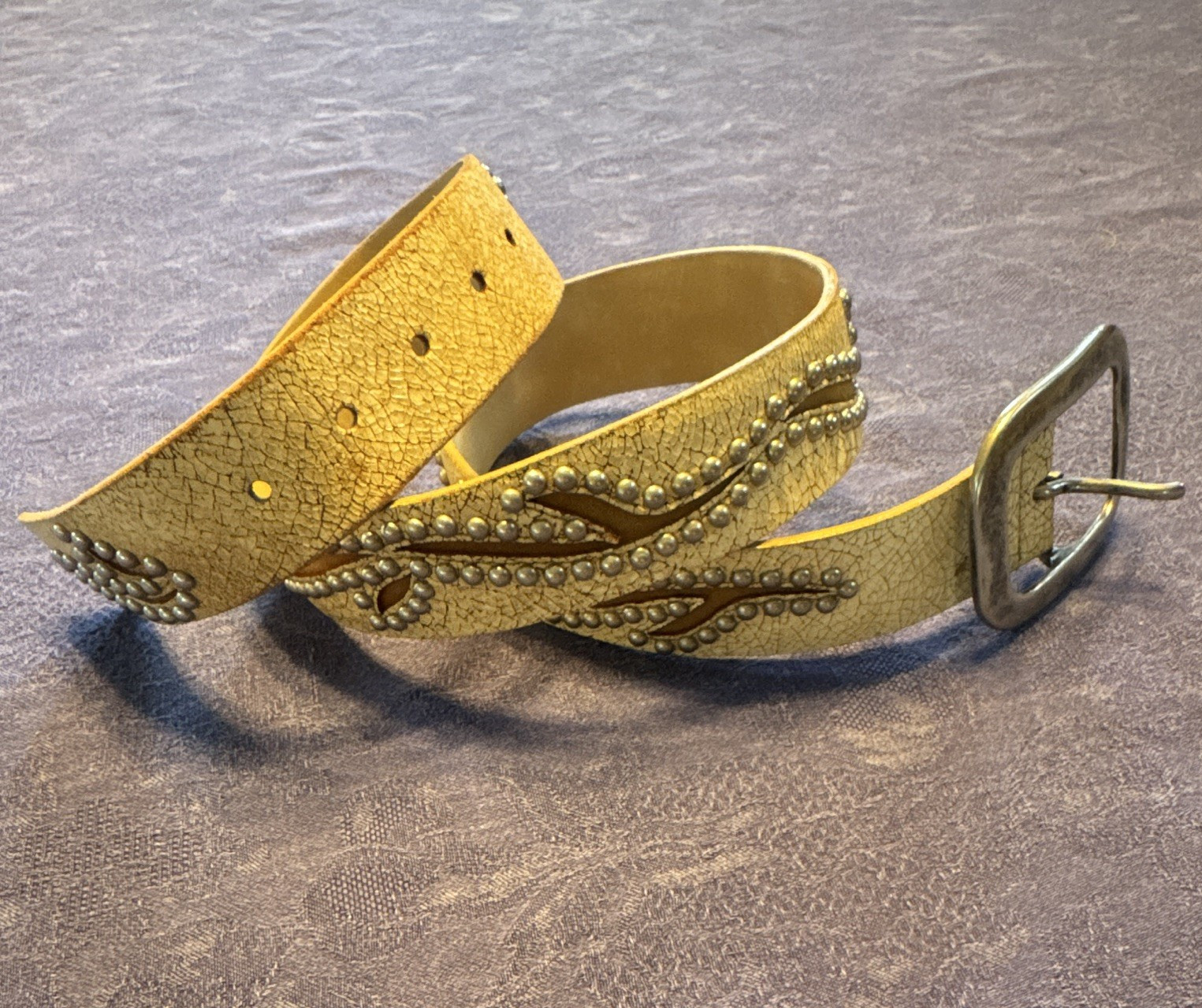 Streets Ahead Studded Western Belt, 32-36 W, Made in USA, pinup rags, yuremane