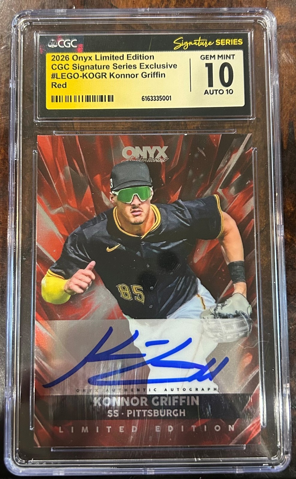 Konnor Griffin 2026 Onyx Limited Edition Red AUTO /175 CSG GM 10 Konnor Griffin 2026 Onyx Limited Edition Red AUTO /175 CSG GM 10