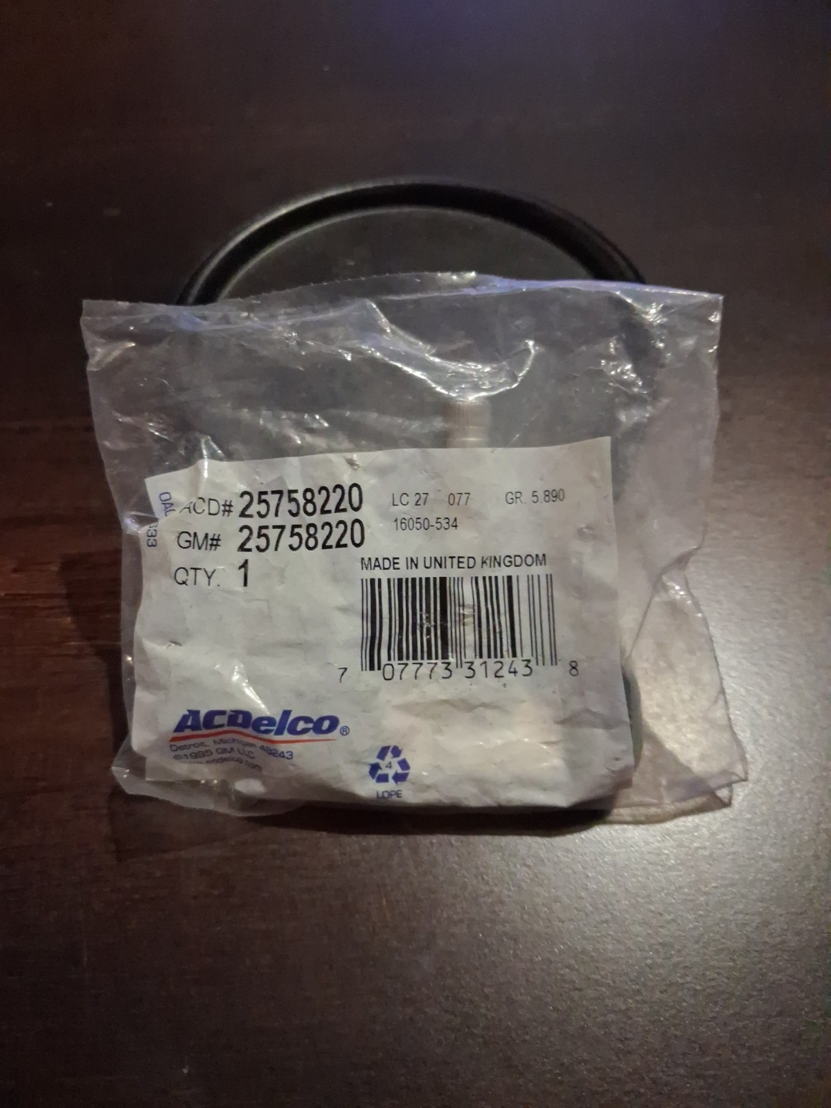 New ACDelco GM Tire Pressure Monitor Sensor 25758220 New ACDelco GM Tire Pressure Monitor Sensor 25758220