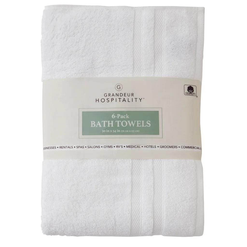 Grandeur Hospitality Bath Towel 6 Pack 30\