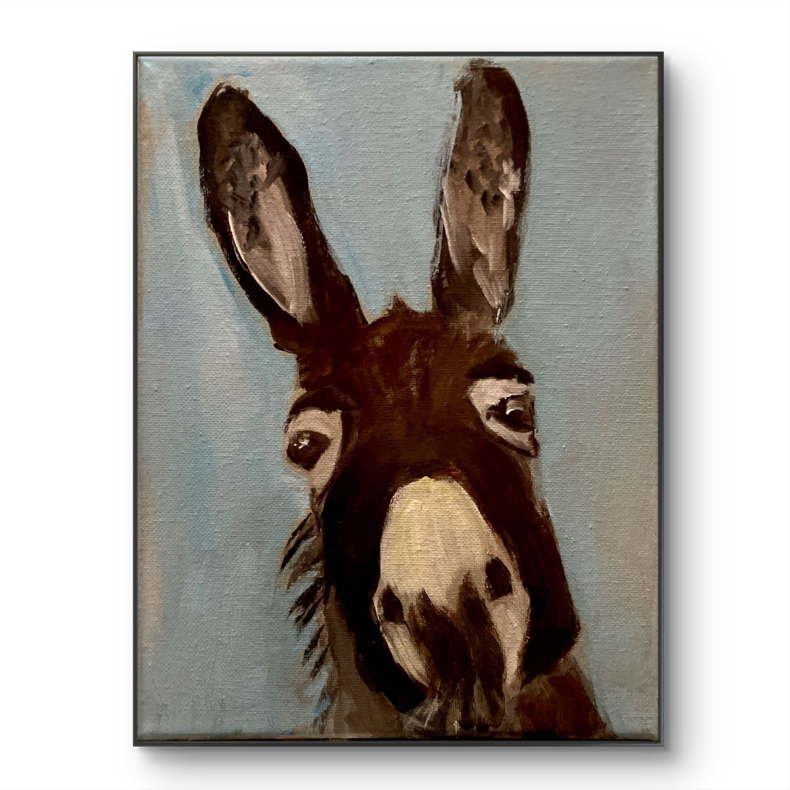 Mary Myers Original Abstract Expressionism 8x10 Donkey Signed