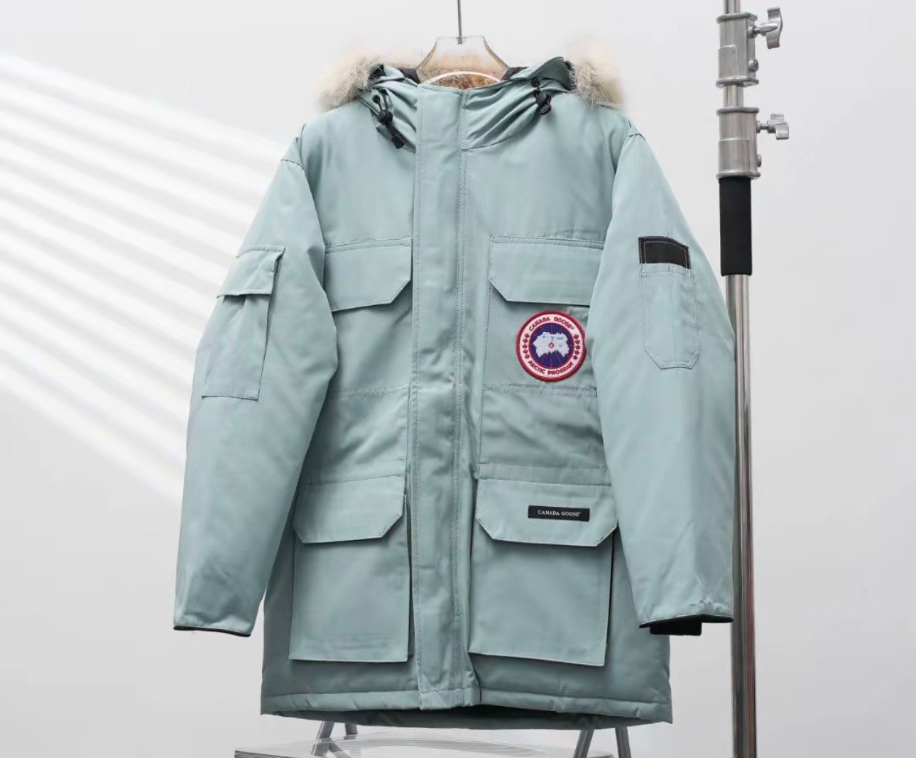🩵 Canada Goose Expedition Parka 08 Light Blue Down Hooded Men\'s Jacket