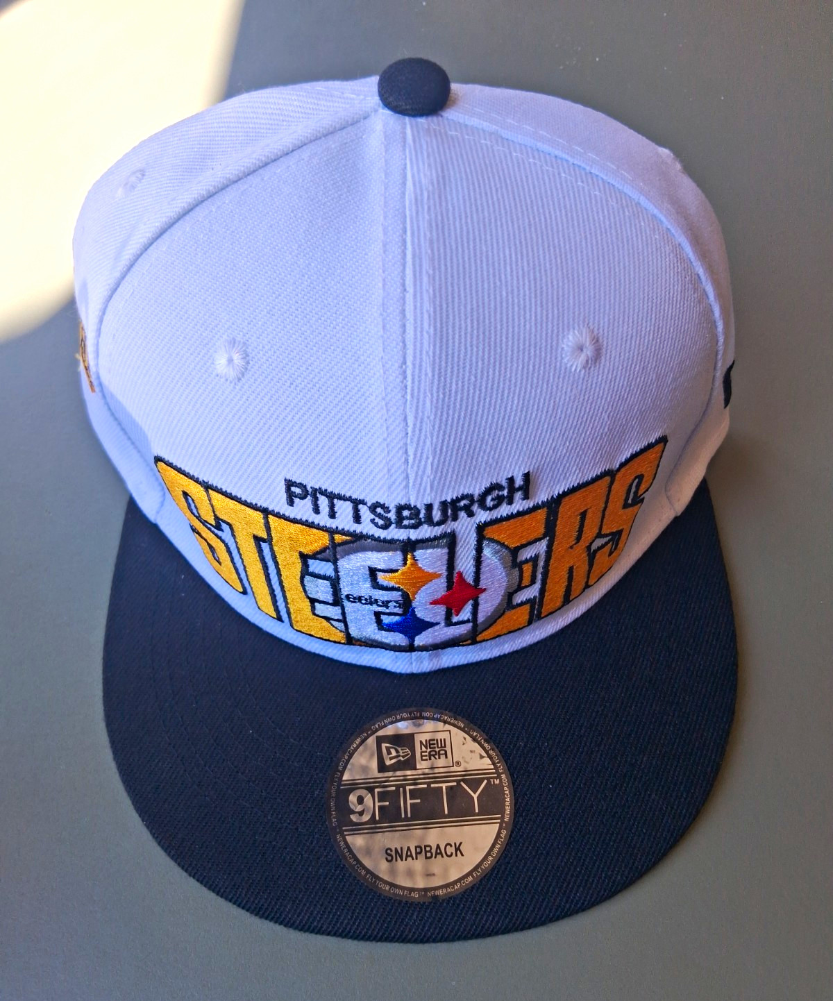 New Era Pittsburgh Steelers NFL 9FIFTY Snapback Cap White Black Yellow One Size
