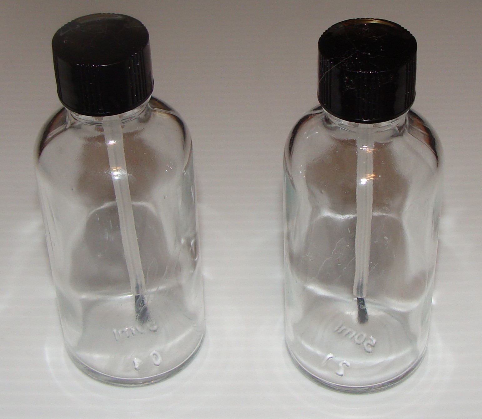 Empty Clear Glass Nail Polish Bottles, 2, Nail Polish, Nail Art, Nail Treatments