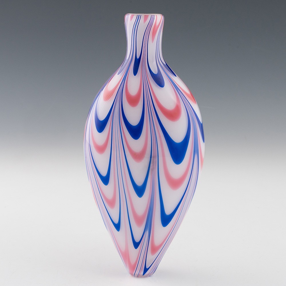 Victorian Nailsea Glass Polychrome Flask c1855 Victorian Nailsea Glass Polychrome Flask c1855