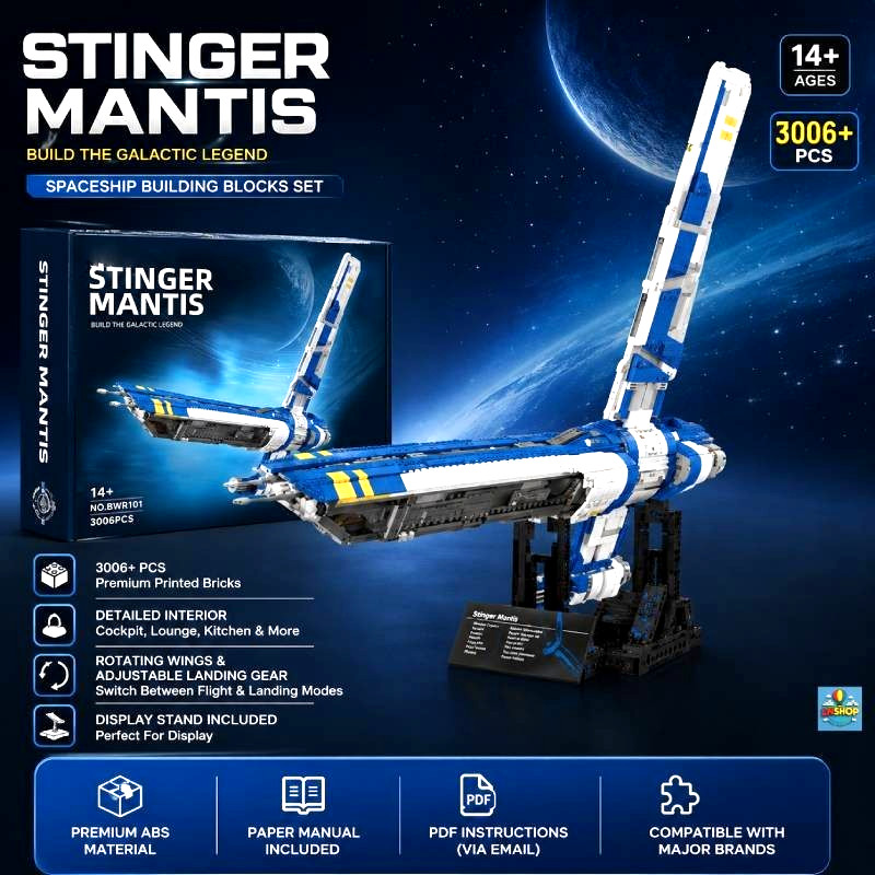 Stinger Mantis Star Wars Spaceship Building Blocks 3006 PCS Modular Display Set
