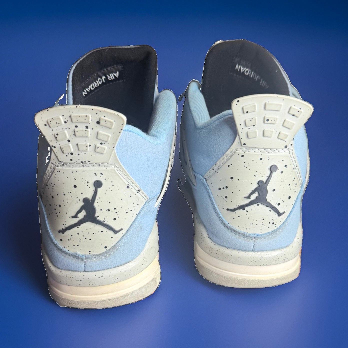 Jordan Air Jordan 4 Men\'s Blue Mid Top Lace-Up Athletic Sneakers Jordan Air Jordan 4 Men\'s Blue Mid Top Lace-Up Athletic Sneakers