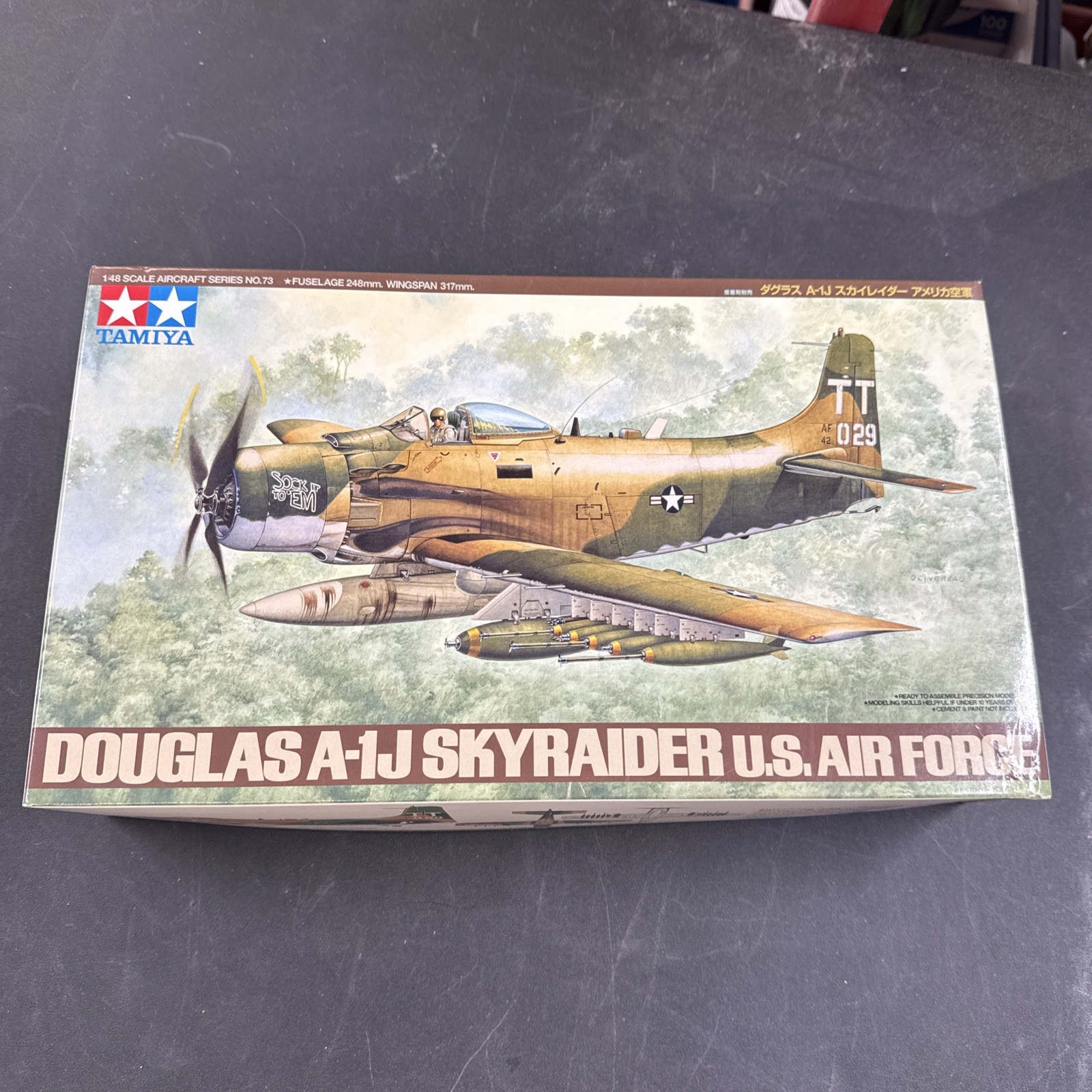 DOUGLAS A-1J SKYRAIDER~US Air Force Model Kit~1:48 scale~TAMIYA (New In Box)