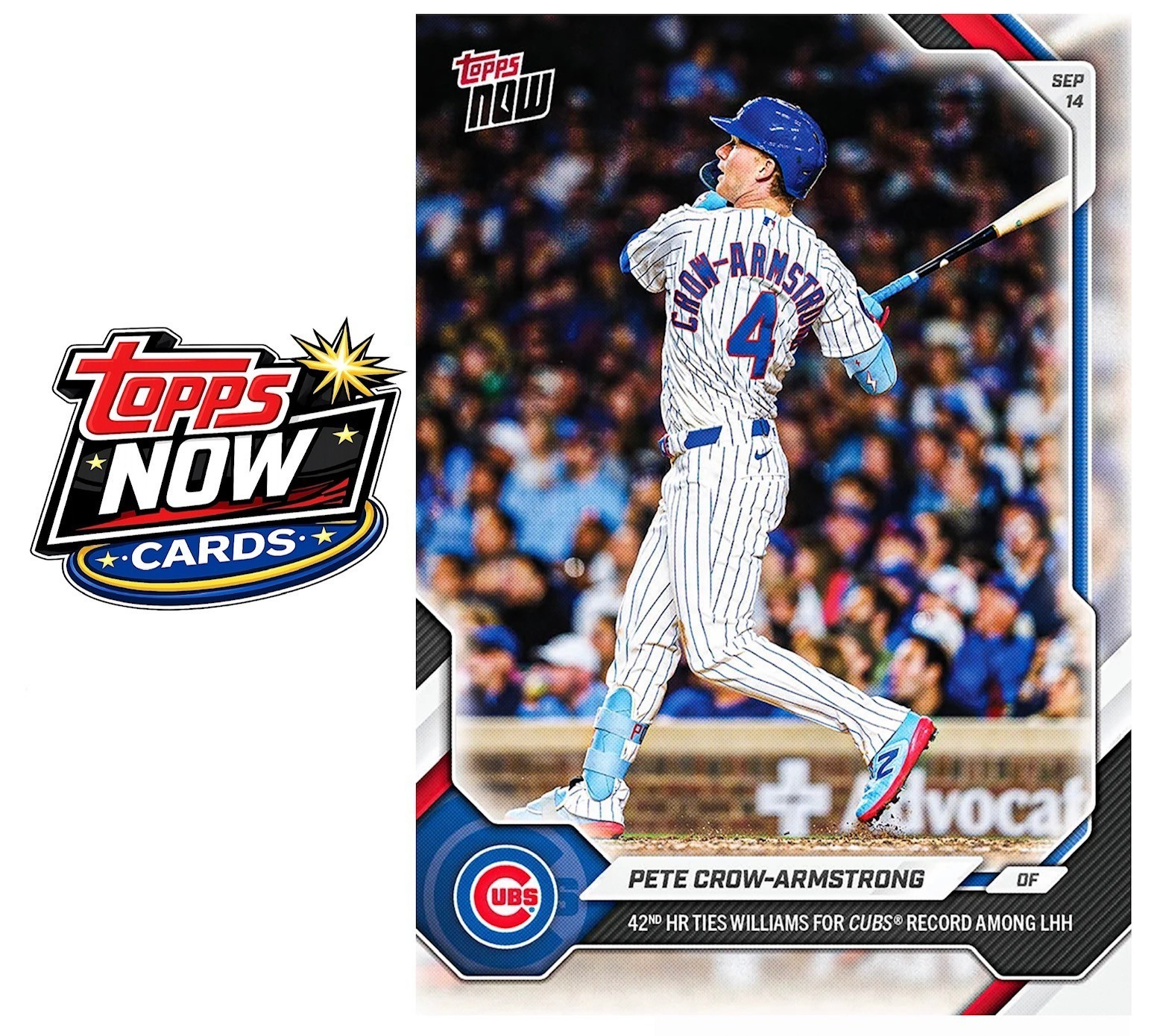 2026 Topps Now MLB #676 Pete Crow-Armstrong Chicago Cubs - PRESALE