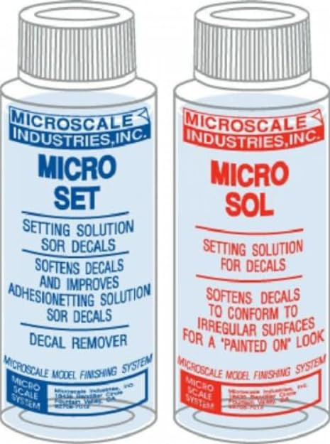 Microscale Micro Set/Micro Sol Decal Setting Solution Set MI-1/MI-2 - U.S Microscale Micro Set/Micro Sol Decal Setting Solution Set MI-1/MI-2 - U.S