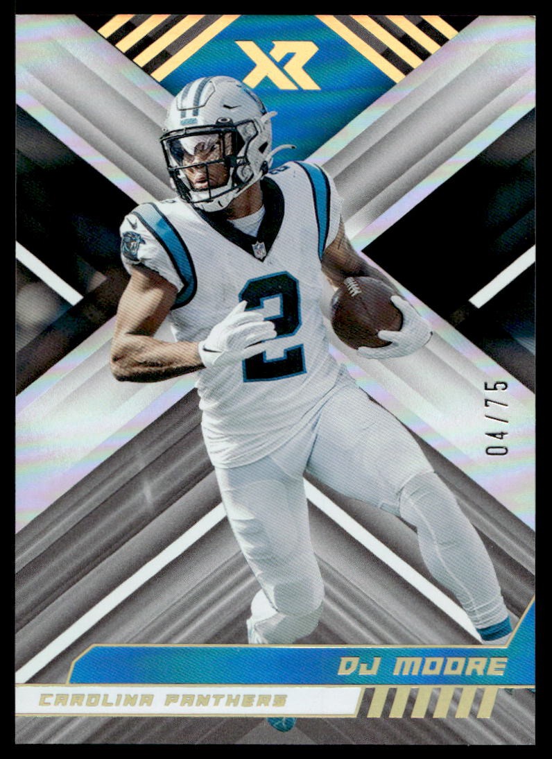 DJ Moore 2022 Panini XR White /75 #70 Carolina Panthers Football Card