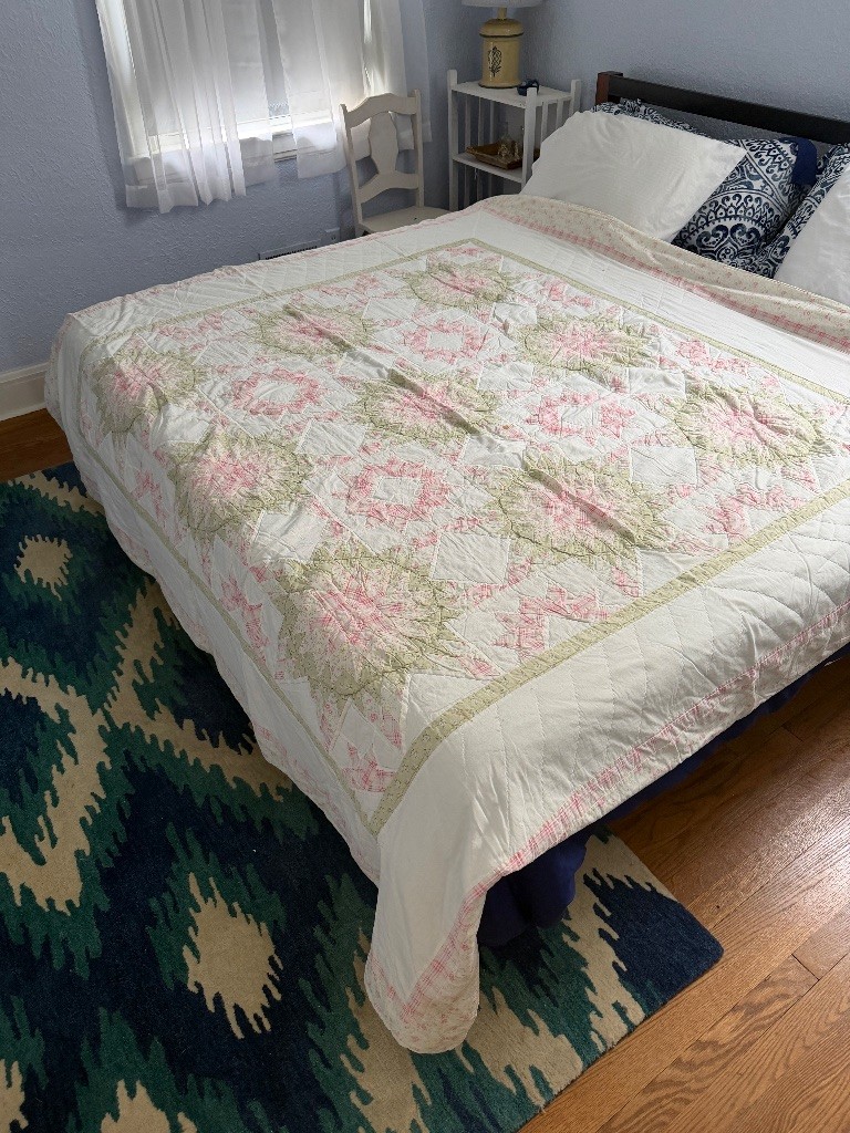 Cottage Chic Patchwork Quilt Pink Green Floral Plaid Star Shabby Country Full Cottage Chic Patchwork Quilt Pink Green Floral Plaid Star Shabby Country Full