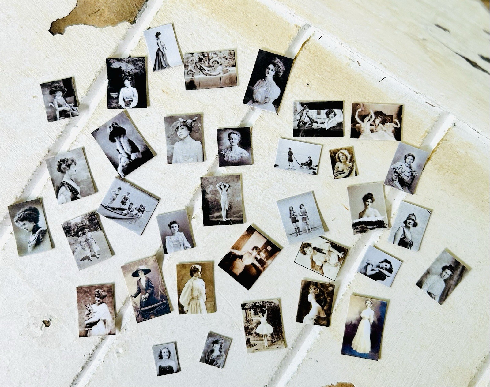 Miniature 1:12 Scale Vintage Photos Lovely Ladies Collection / Lot of 35